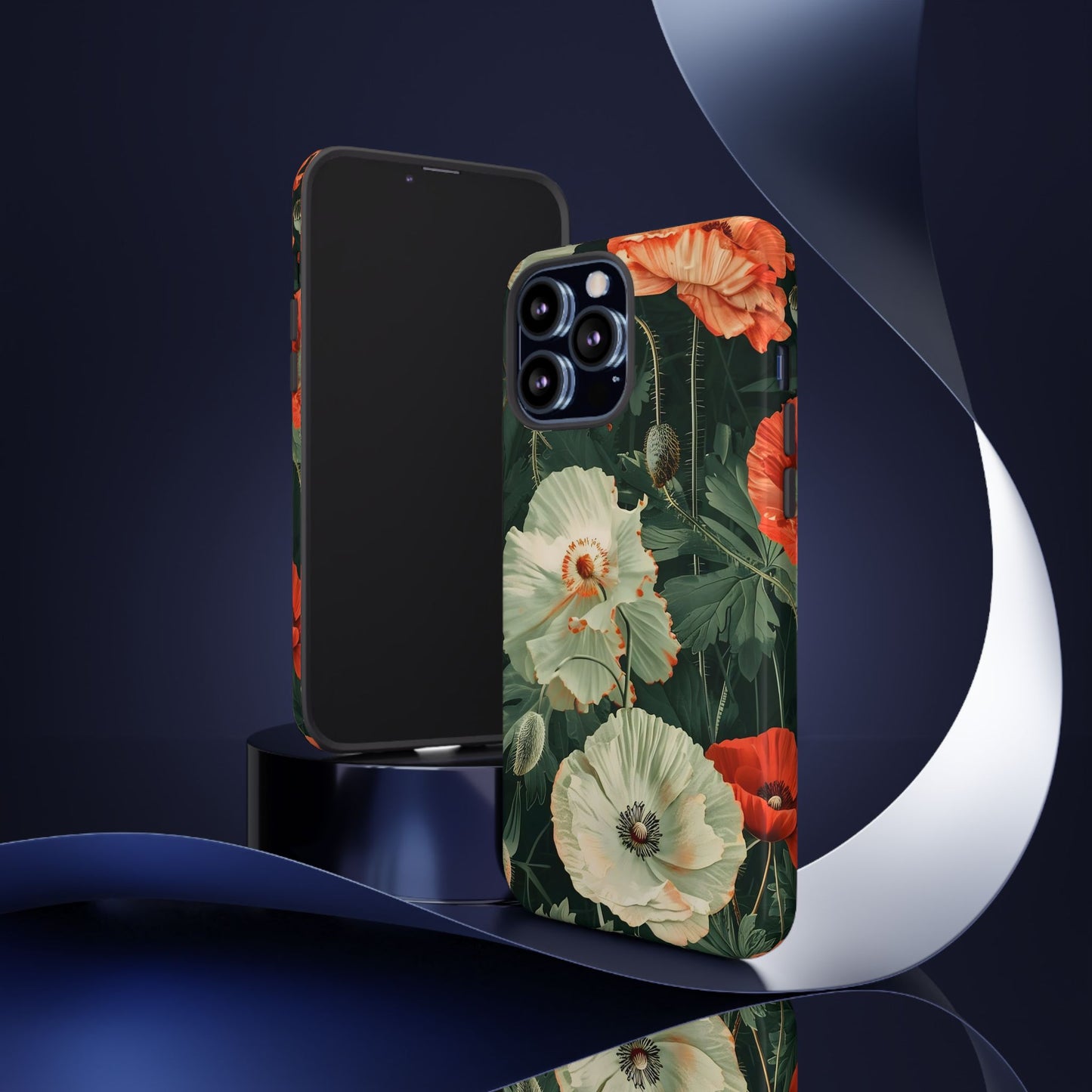 Floral Phone Case - Tough Cases, Botanical Design, Gift for Friends, Trendy Mobile Cover, Personalized Phone Accessory