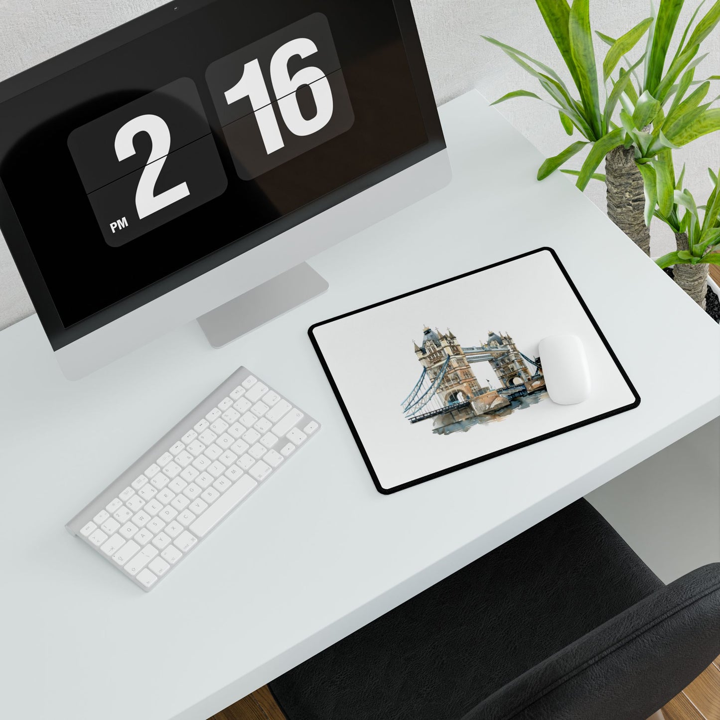 London Bridge Desk Mat, Elegant Desk Pad, Office Decor, Gift for Home Office, Unique Mouse Pad