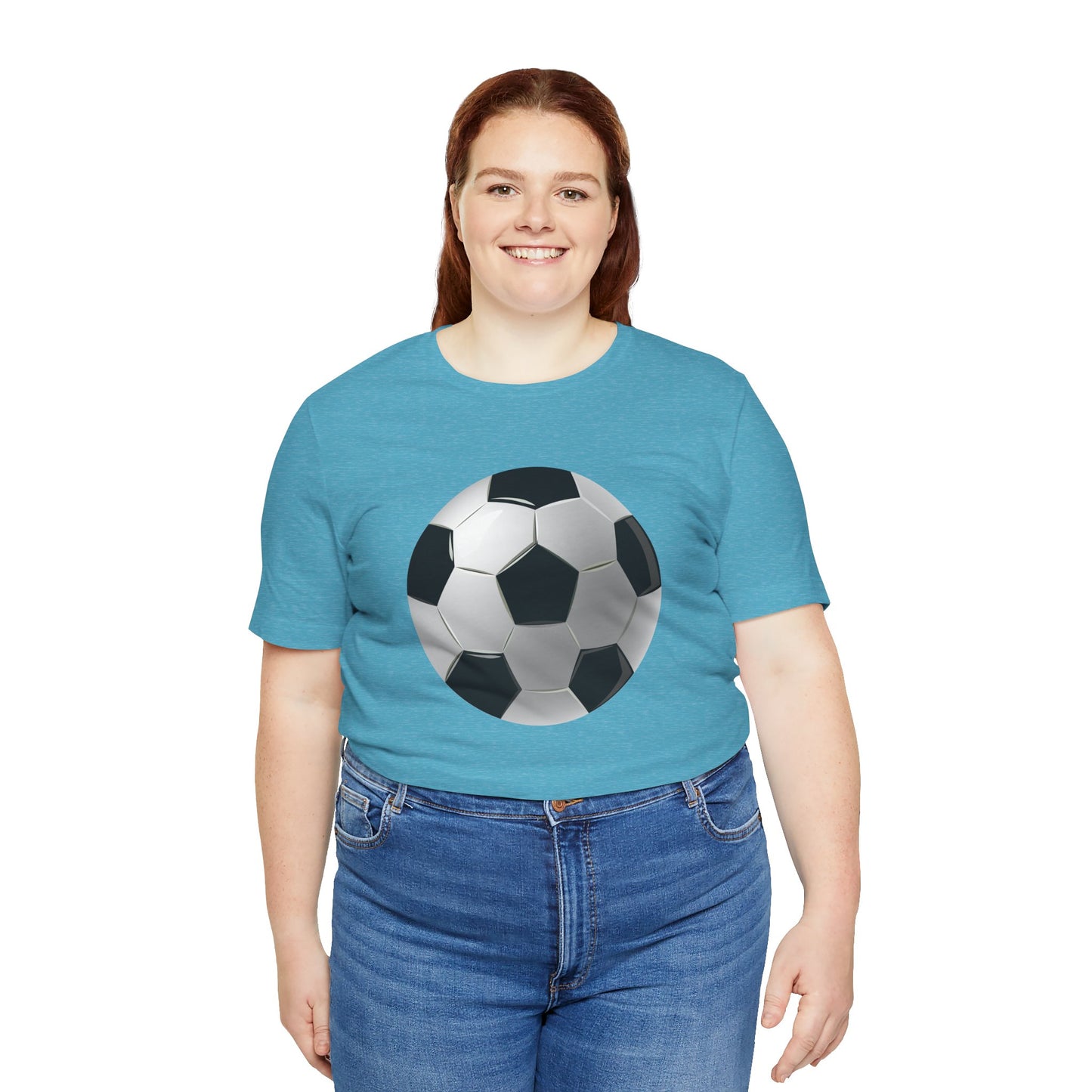 Unisex Jersey Short Sleeve Tee - Dynamic Football Design - Sports Passion and Energy