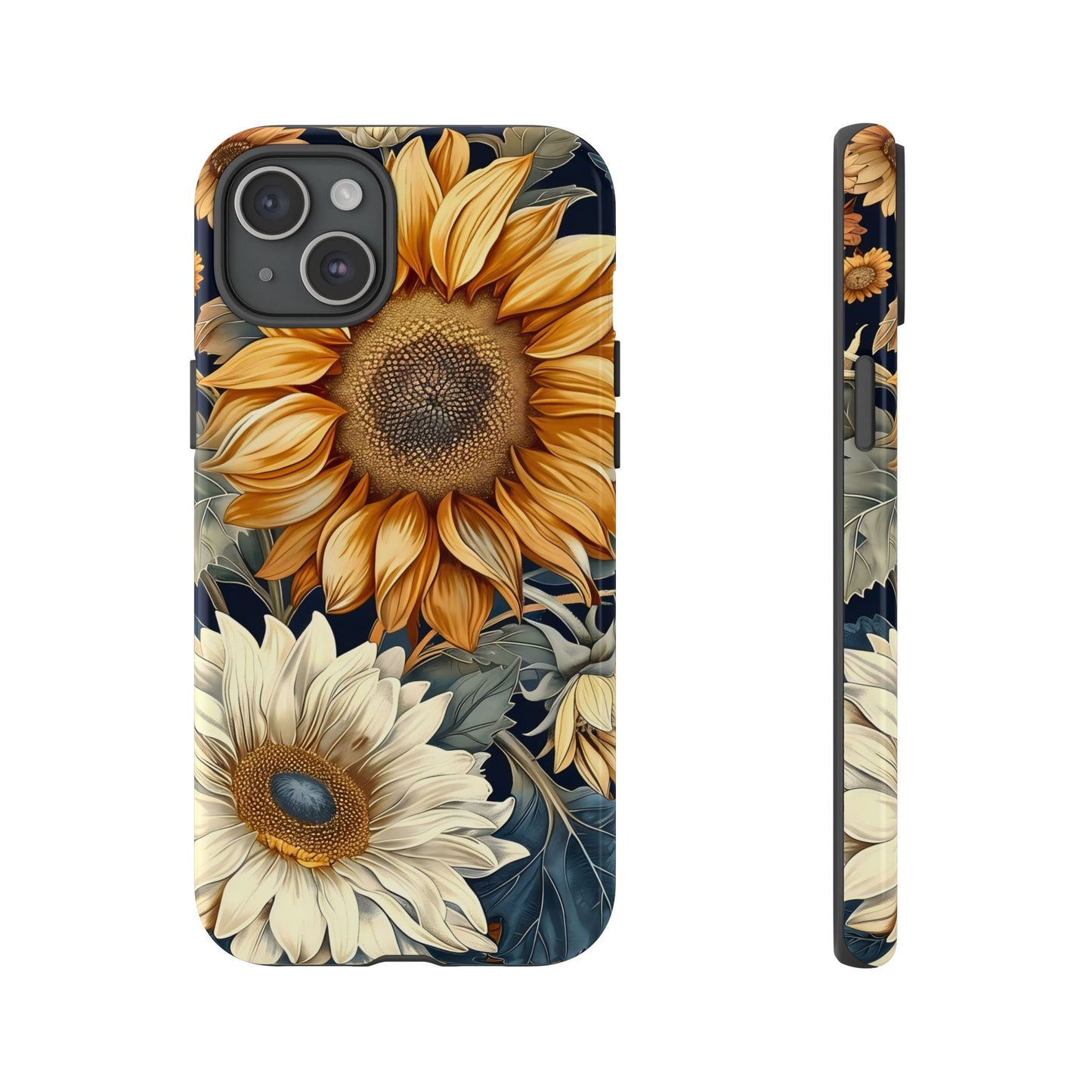 Sunflower Phone Case, Floral Tough Phone Cover, Gift for Nature Lovers, Phone Accessories, Sunflower Gifts