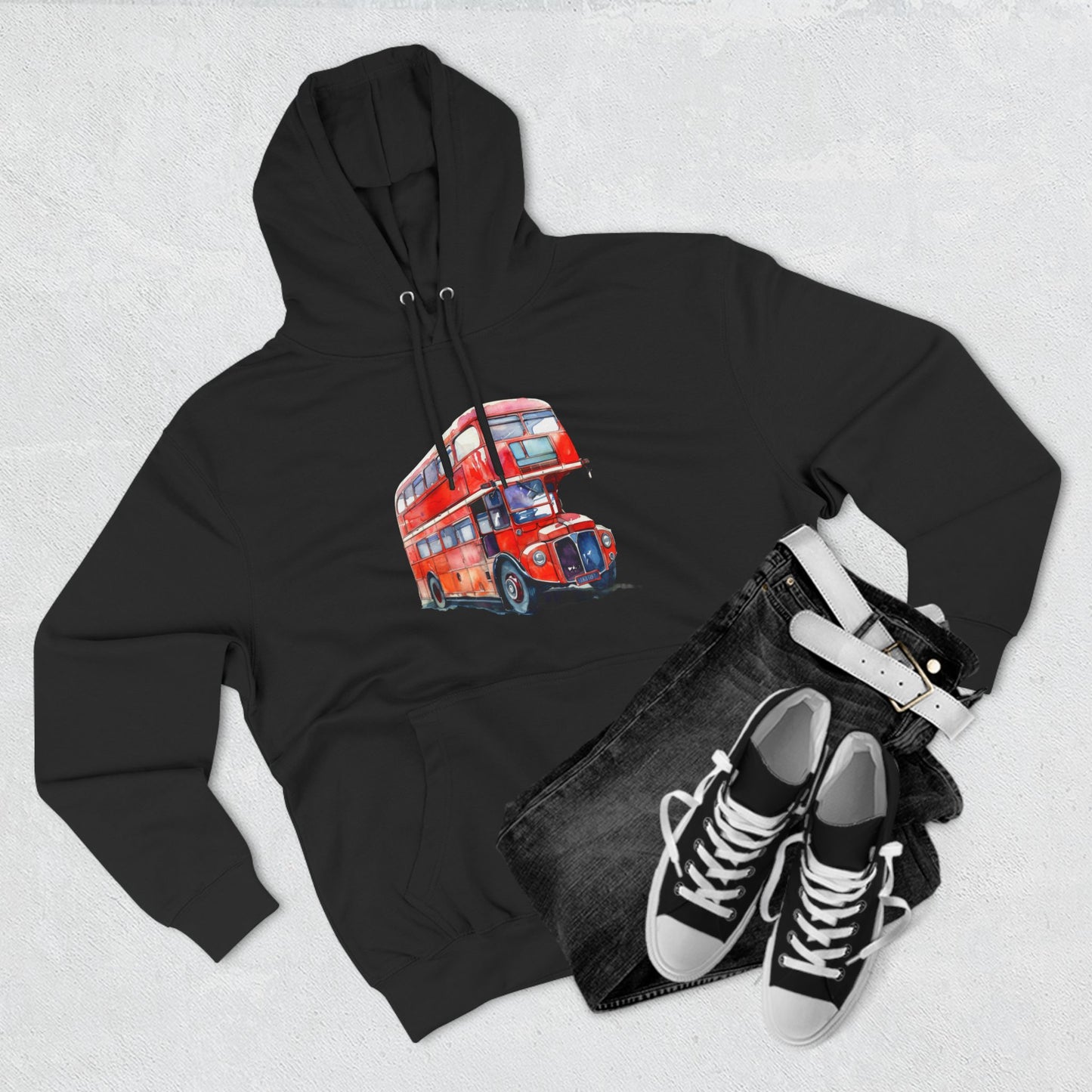 Vintage Car Trendy Three-Panel Fleece Hoodie