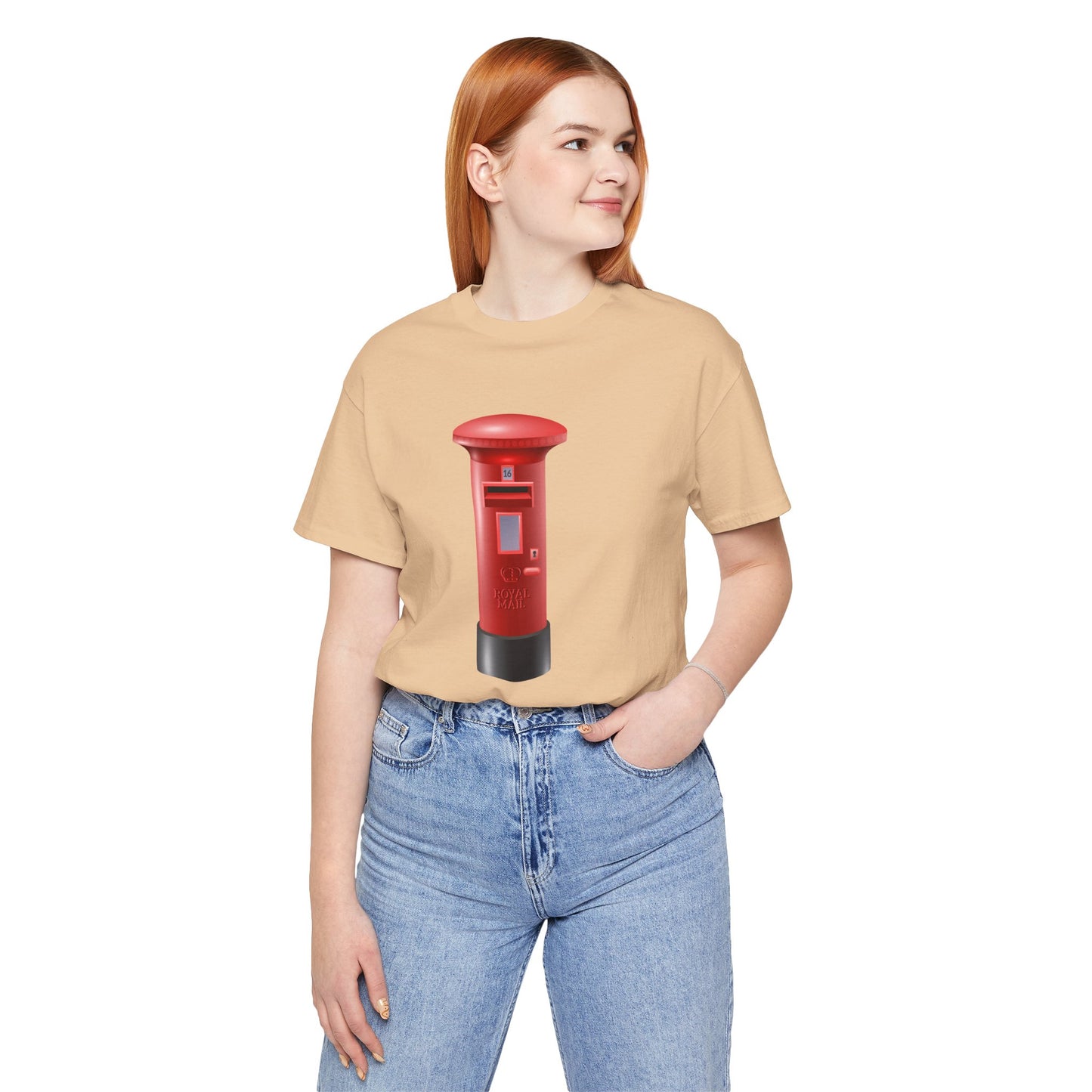 Unisex Jersey Short Sleeve Tee - Classic UK Royal Mailbox Design - British Postbox Icon