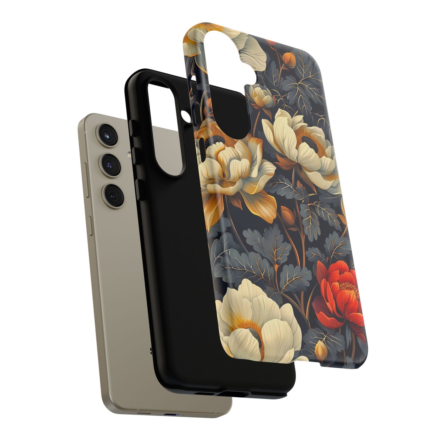 Floral Phone Case - Tough Cases, Stylish Mobile Cover, Flower Design, Holiday Gift, Trendy Accessory, Eco-Friendly Case
