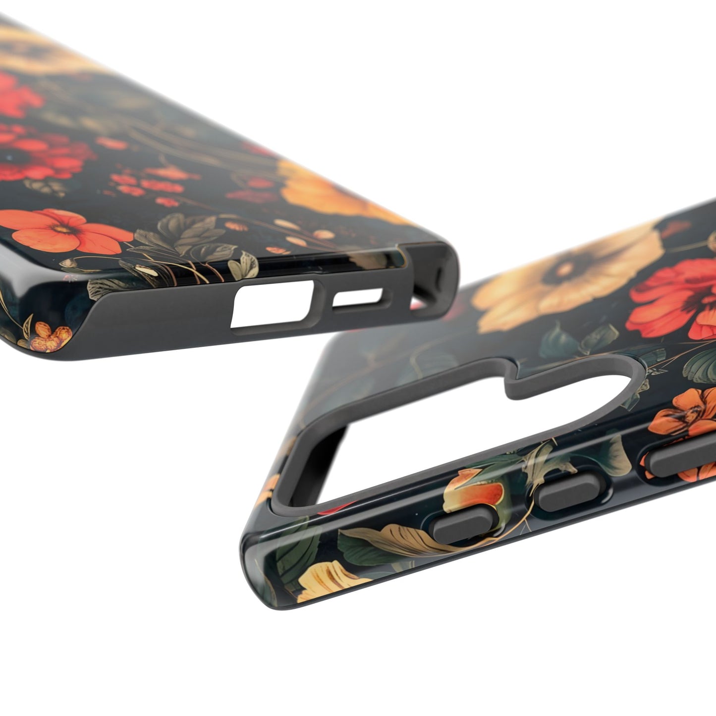 Floral Phone Case, Tough Cases, Flower Motif, Protective Cover, Gift for Her, Floral Design, Spring Accessory