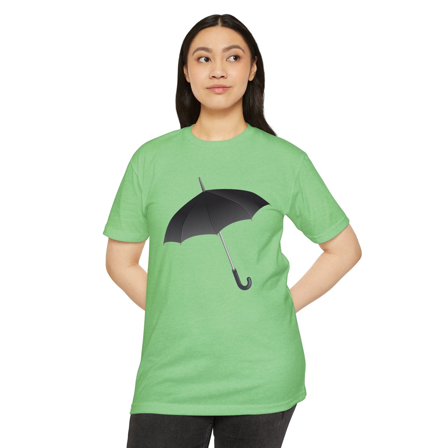 Unisex CVC Jersey T-shirt - Regal Royal Umbrella - Elegant and Majestic Design