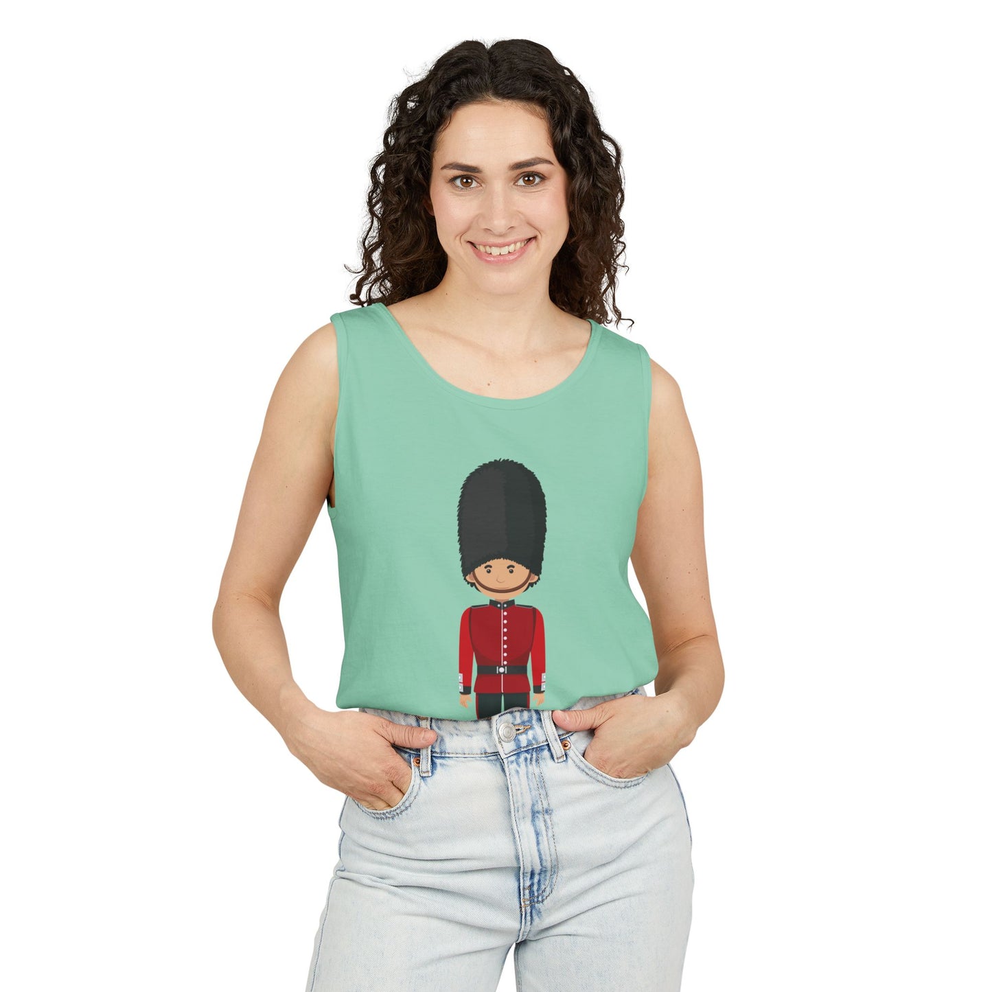 Unisex Garment-Dyed Tank Top - British Soldier - Classic Military Elegance and Honor