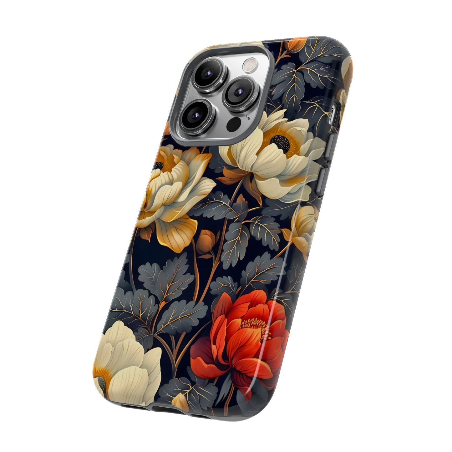 Floral Phone Case - Tough Cases, Stylish Mobile Cover, Flower Design, Holiday Gift, Trendy Accessory, Eco-Friendly Case