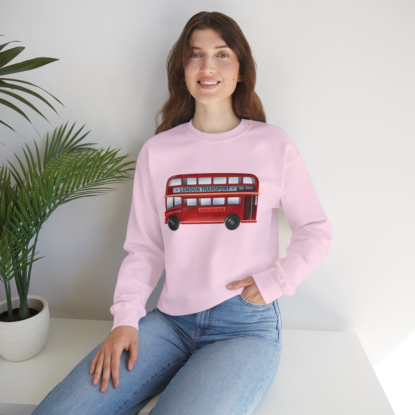 Unisex Heavy Blend™ Crewneck Sweatshirt - Hop On! The British Double-Decker Experience