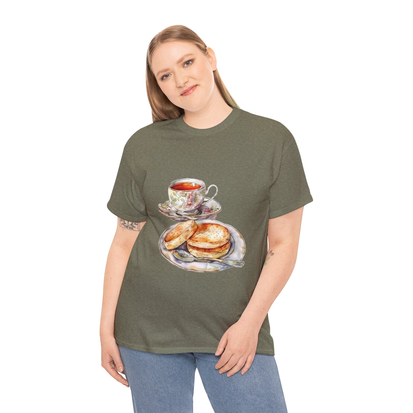 Unisex Heavy Cotton Tee - Heritage on a Plate - Exploring British Cuisine