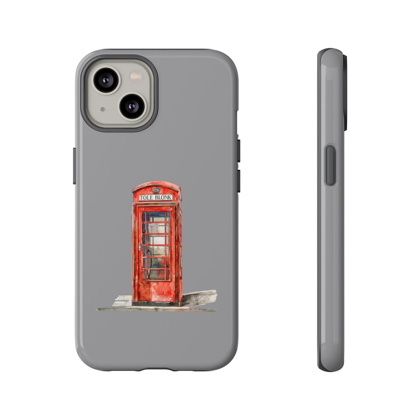 Red Phone Booth Phone Case, Vintage Style Case, Tough Cases for Gifts, Quirky Phone Accessories, Travel Lover's Gift
