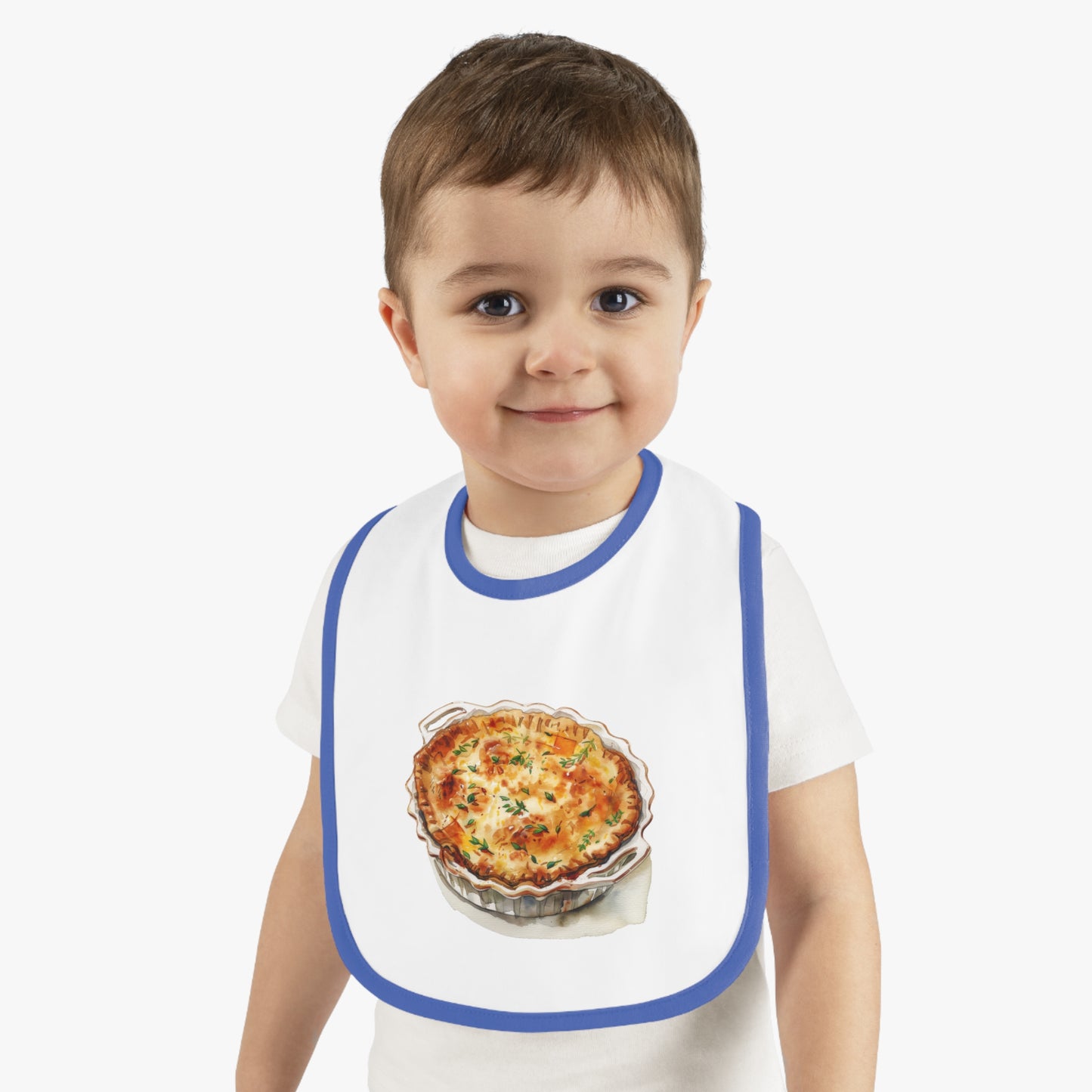 Pizza Lover Cute Baby Bib with Quiche Design - Perfect for Mealtime, Birthday Gift, Baby Shower, Everyday Use, Fun Dining