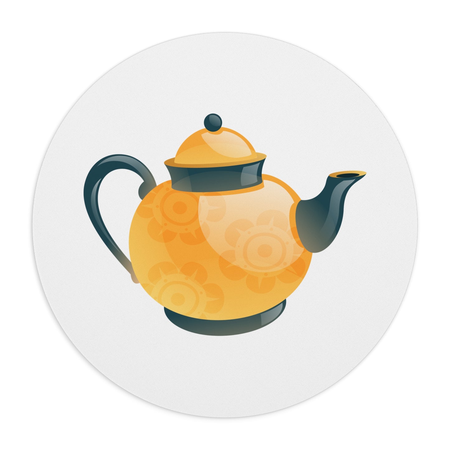 Teapot Mouse Pad, Decorative Desk Accessory, Gift for Tea Lovers, Office Supplies, Home Office Decor