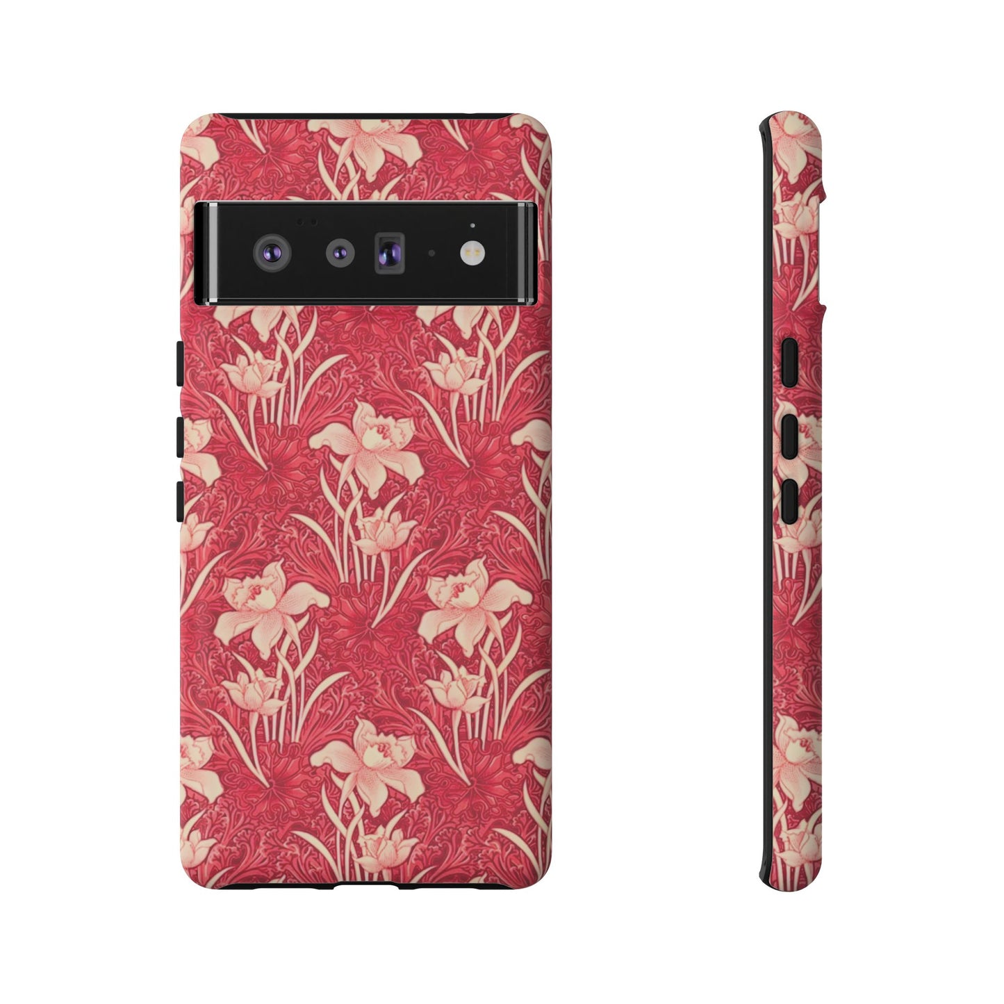 Floral Tough Phone Case - Durable, Stylish Accessory, Perfect Gift for Her, Floral Pattern, Customizable, Ideal for Daily Use