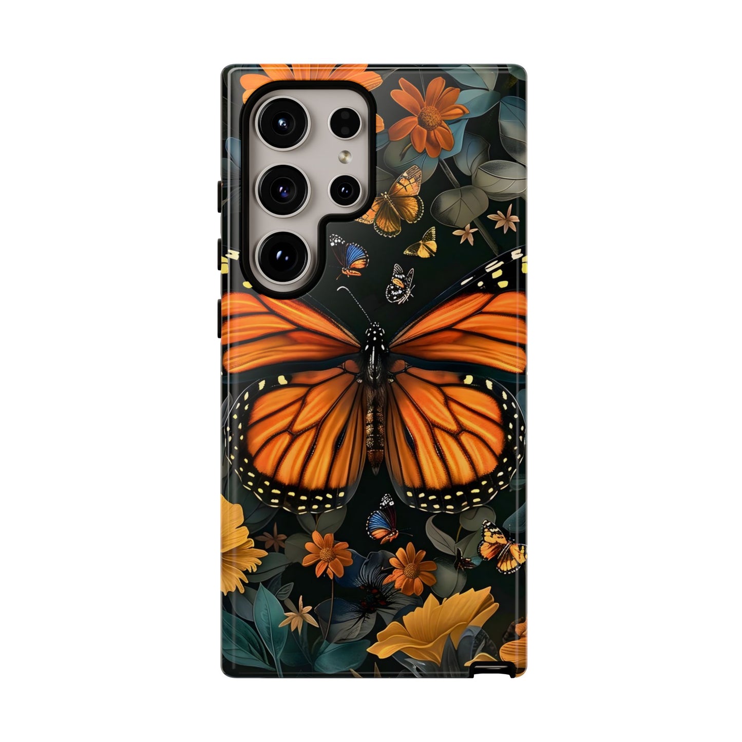 Monarch Butterfly Phone Case, Tough Cases, Nature Lover Gift, Floral Mobile Cover, Eco-Friendly Phone Accessory, Butterfly Design