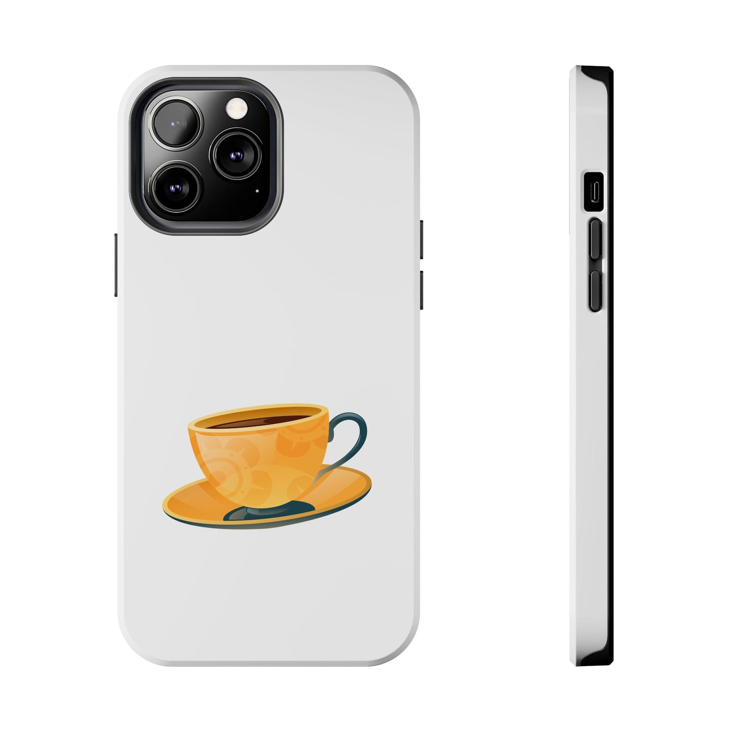 Stylish Tough Phone Case with Coffee Cup Design, Coffee Lover Gift, Phone Accessories for Fall, Cute Phone Cover, Durable Protection