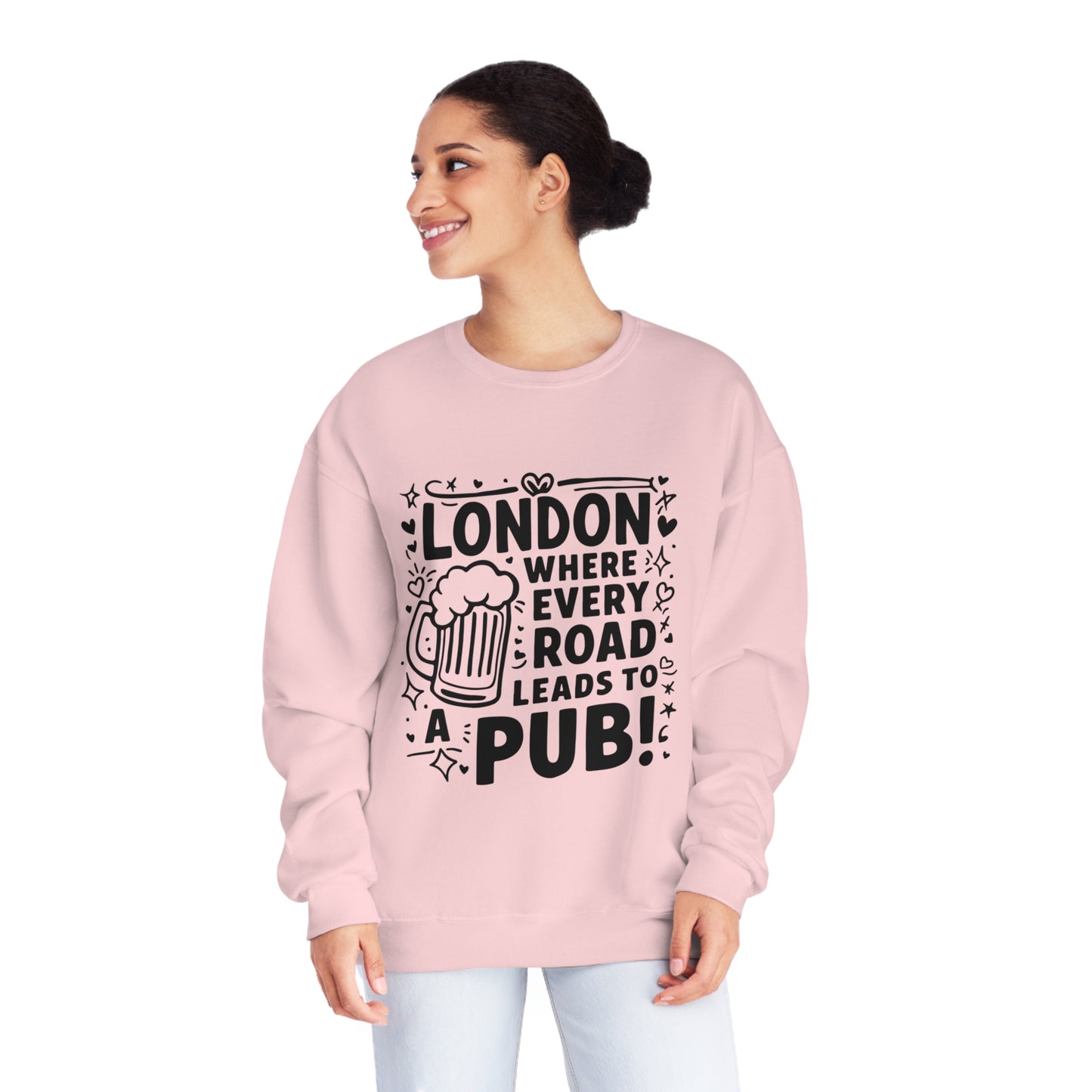 Unisex NuBlend® Crewneck Sweatshirt - London's Pub Leading Roads