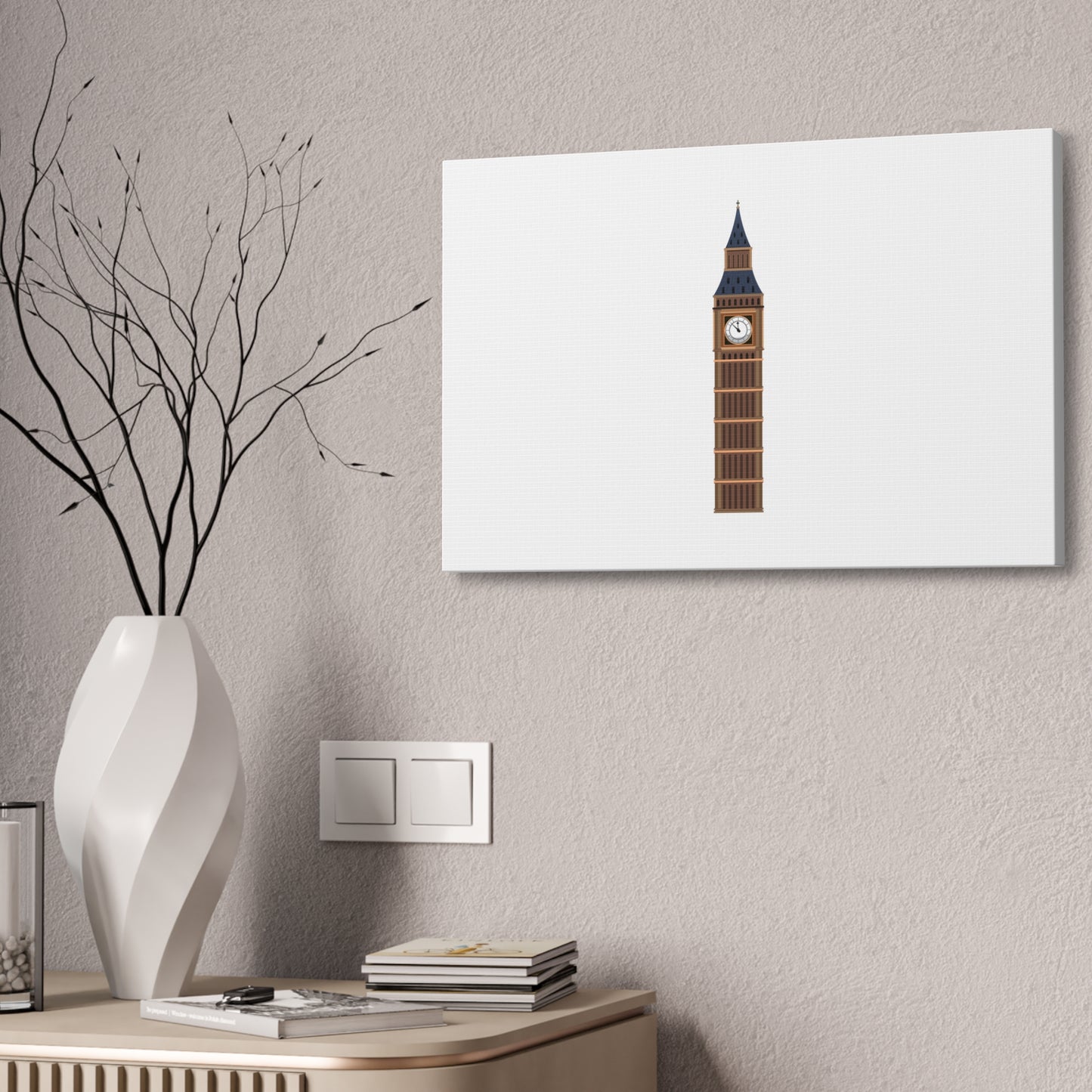 Big Ben Canvas Wall Art, Modern Home Decor, London Decor, Gift for Travel Lovers, Office Wall Art, Minimalist Art Print