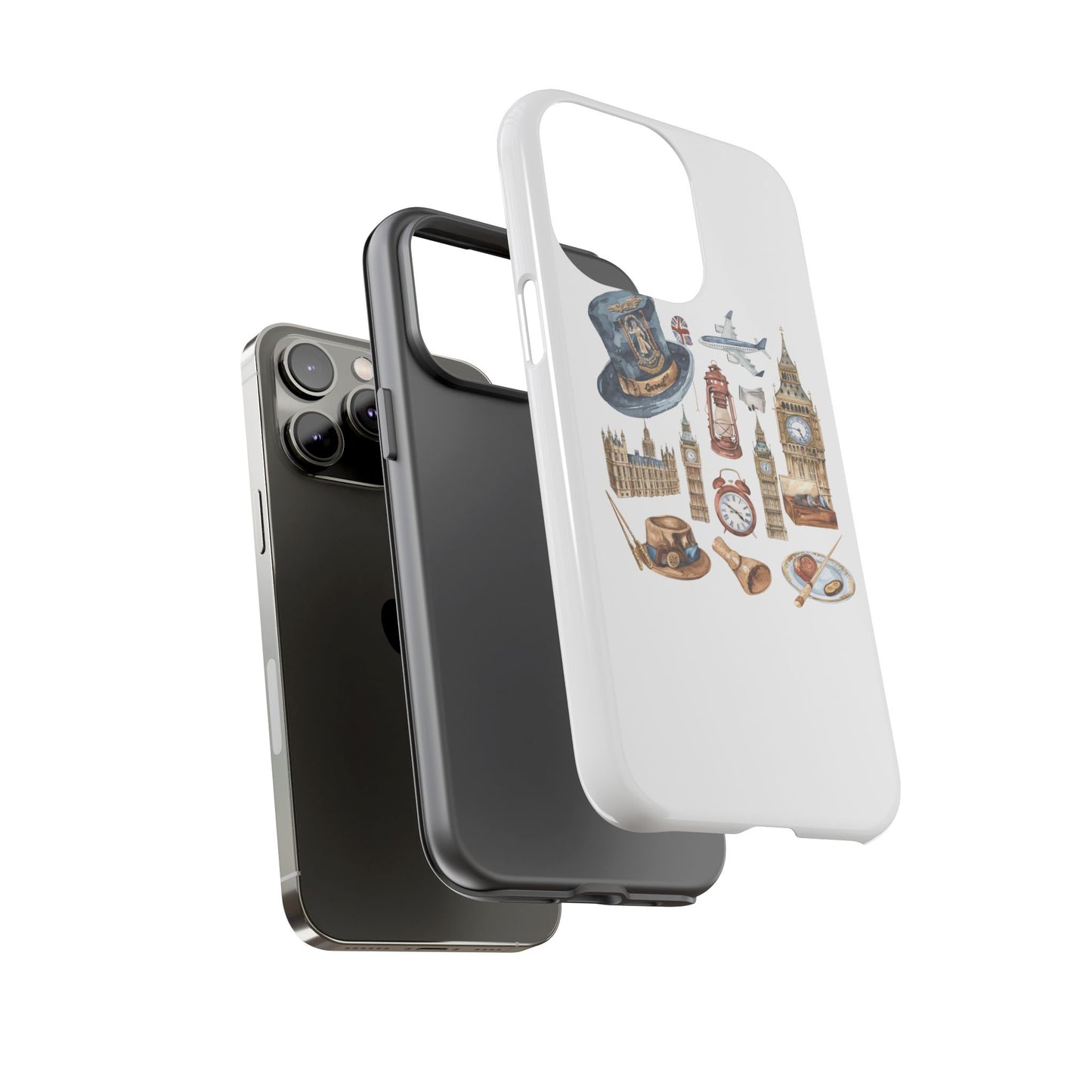 London-Themed Phone Case, Durable iPhone Cover, Gift for Travelers, Unique Cell Phone Accessories, Stylish Gadget Protection