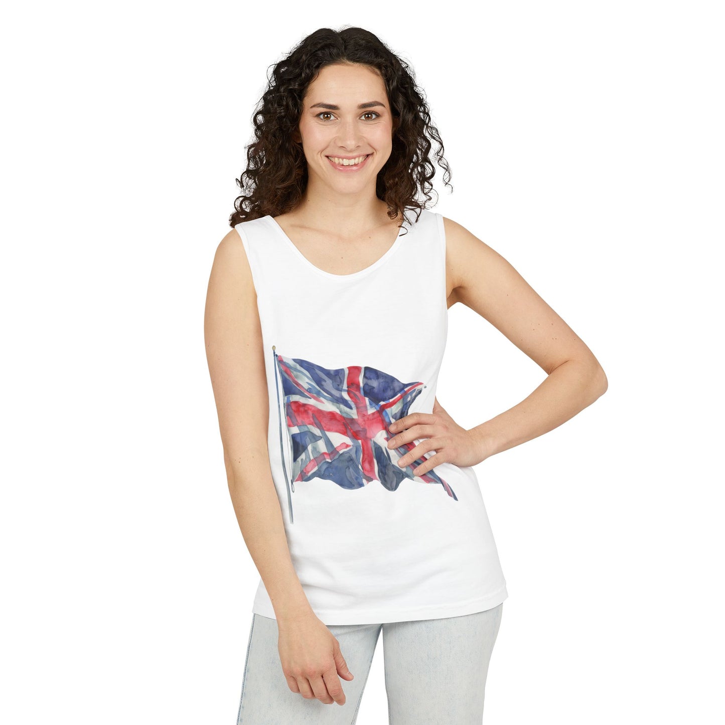 Unisex Garment-Dyed Tank Top - British Flag - Iconic Union Jack Design