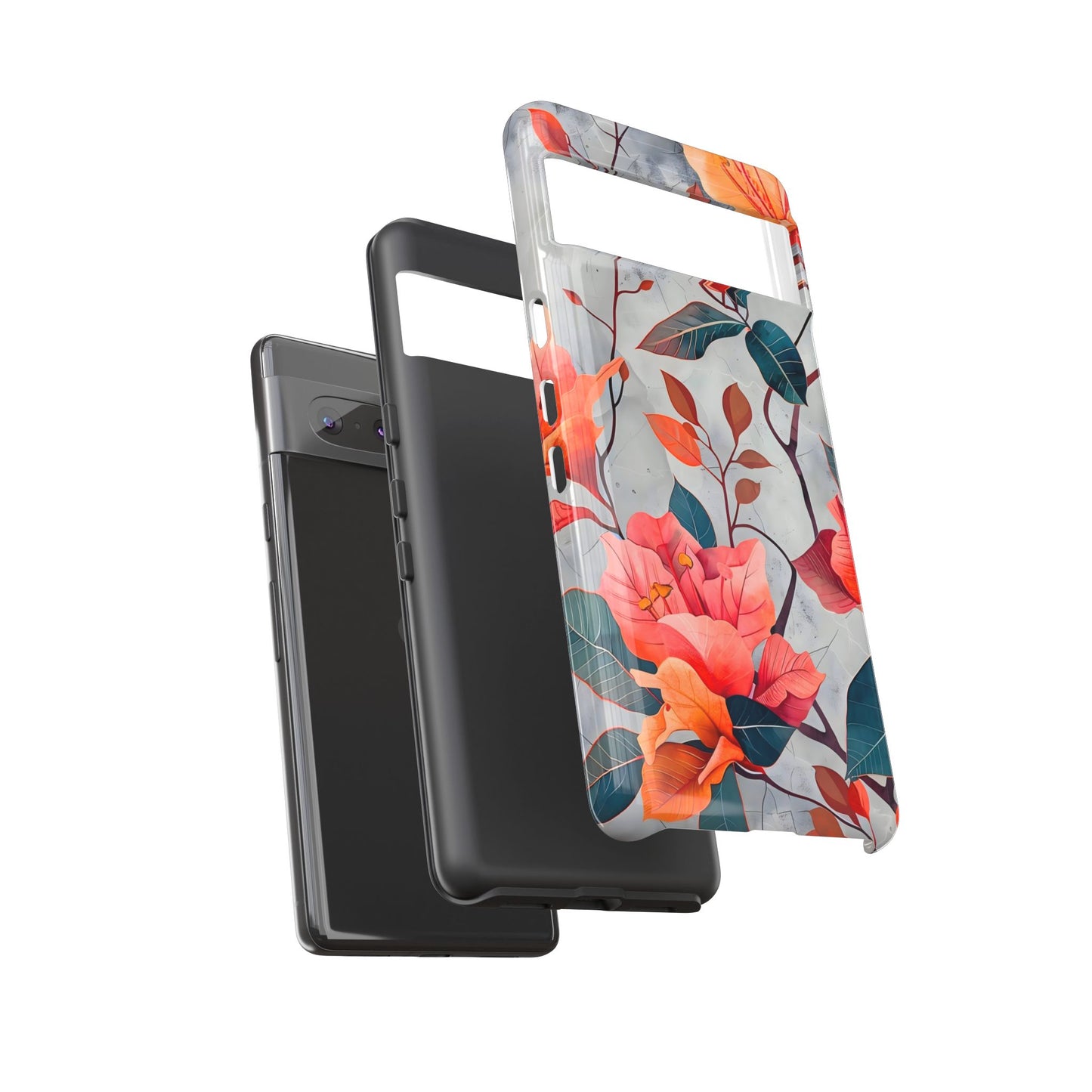Floral Phone Case - Tough Cases, Protective Cover, Smartphone Accessories, Gift for Her, Stylish Tech Gear, Floral Designs