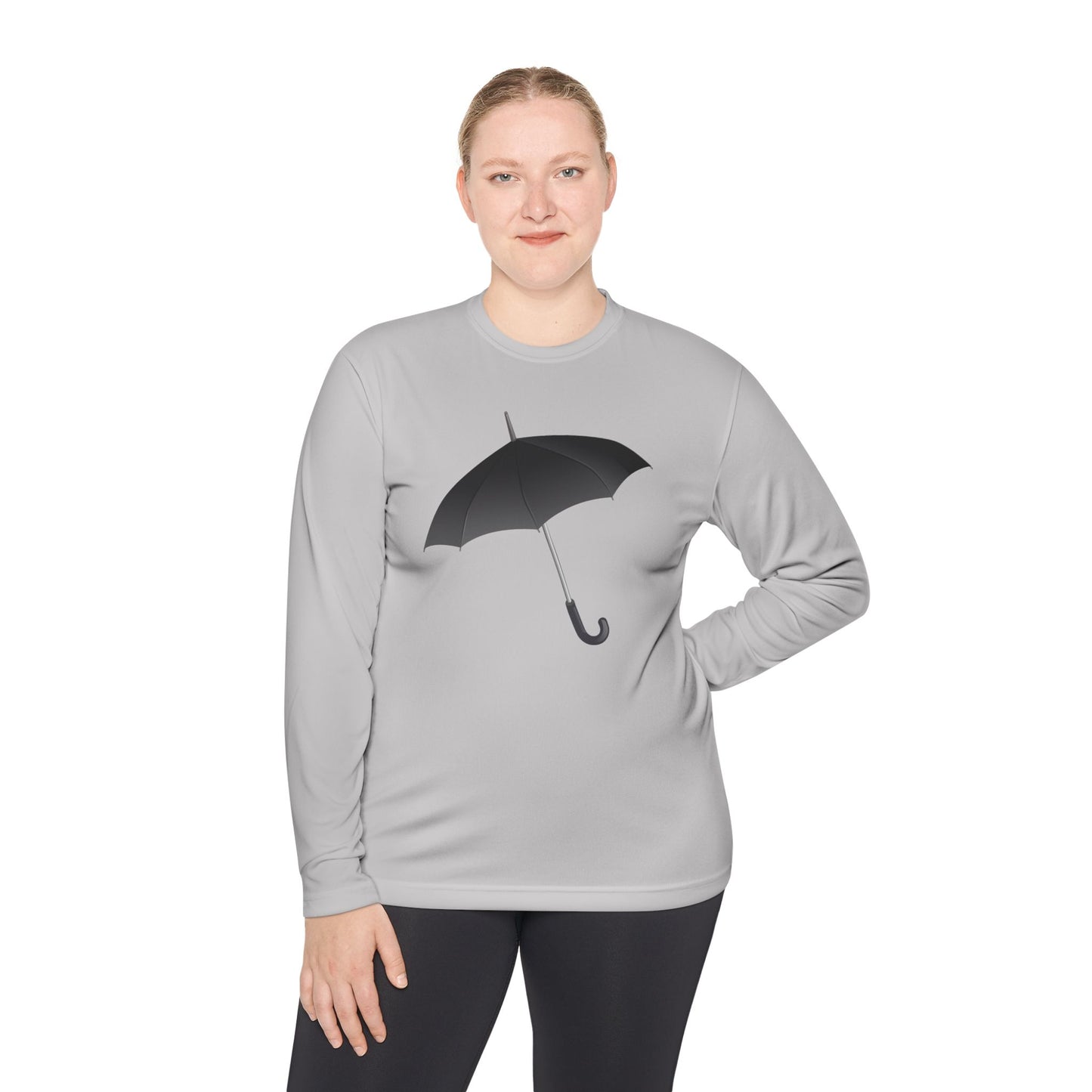 Unisex Lightweight Long Sleeve Tee - Regal Royal Umbrella - Elegant and Majestic Design