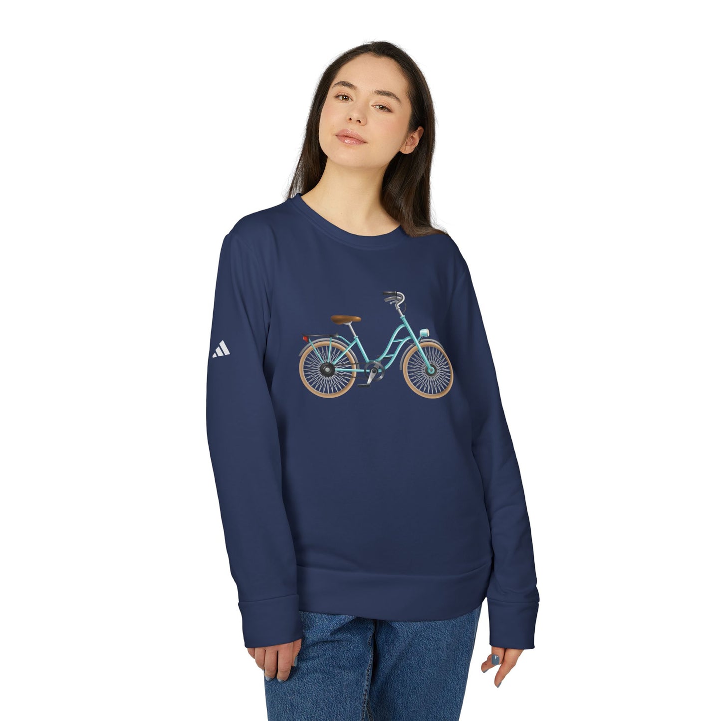 Fleece Crewneck Sweatshirt - Retro Bicycle