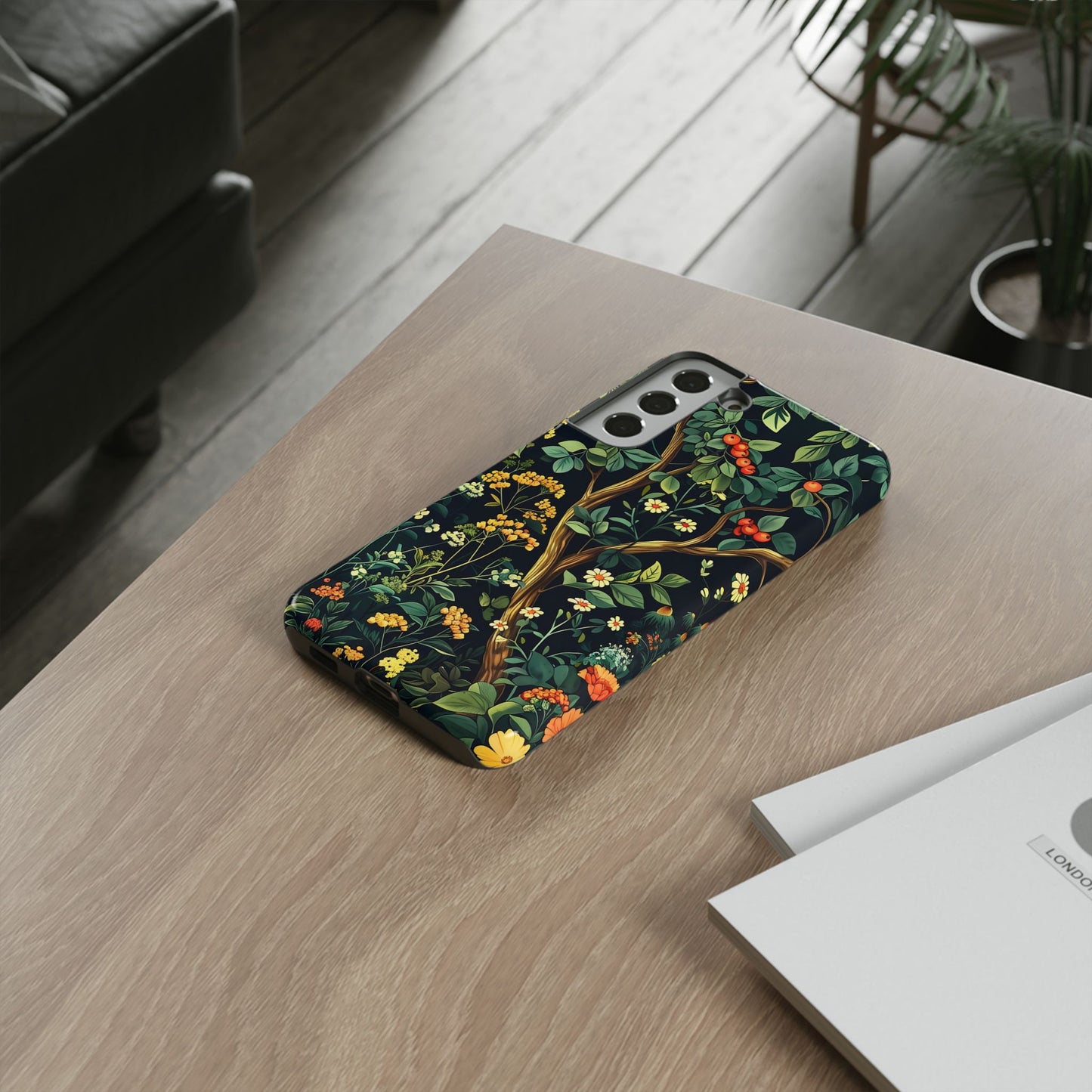 Floral iPhone Case, Nature Inspired Tough Case, Botanical Phone Cover, Eco-Friendly Gift, Unique Floral Design