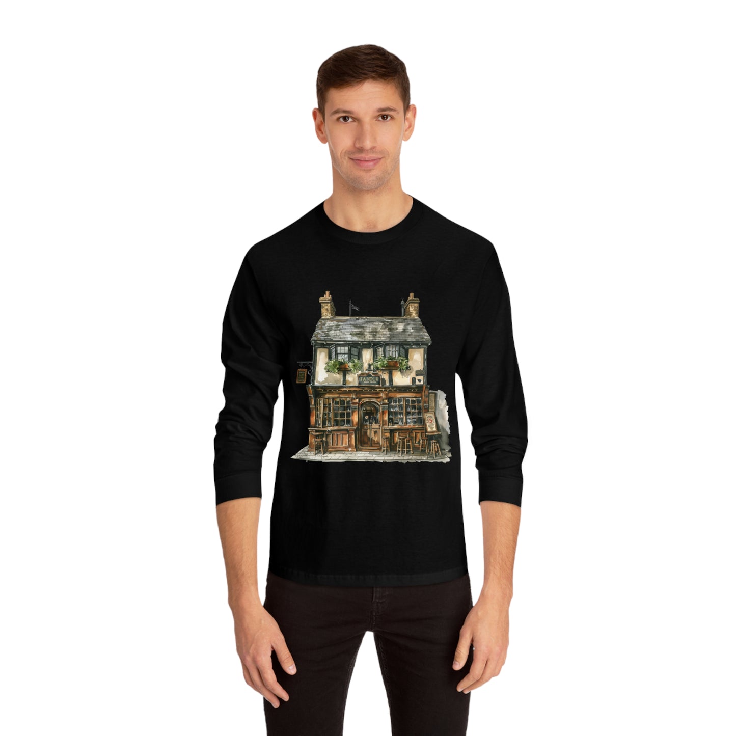 Unisex Classic Long Sleeve T-Shirt - British Historic House - Classic Architectural Elegance