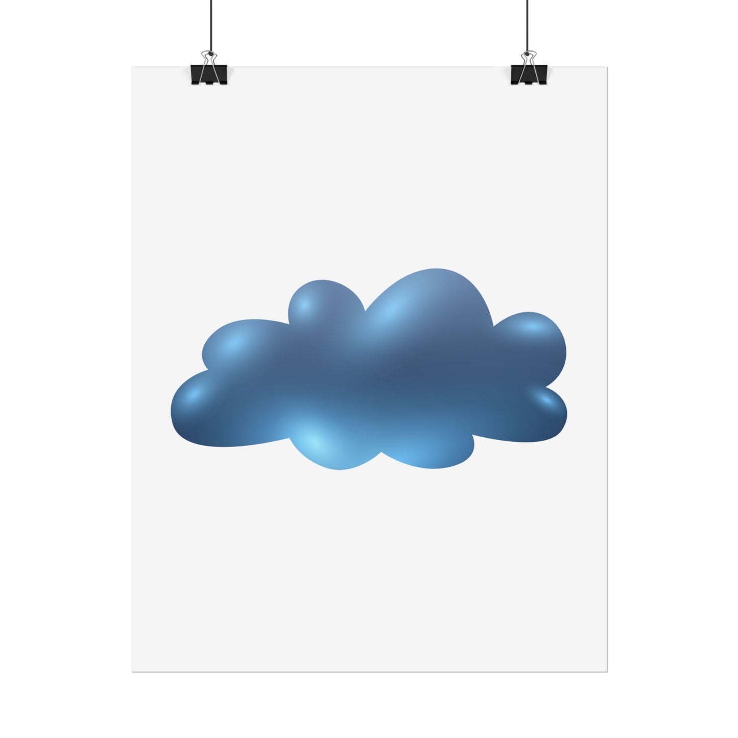 Blue Cloud Art Print, Minimalist Wall Decor, Kids Room Wall Art, Nursery Poster, Aesthetic Home Decor, Modern Art Print