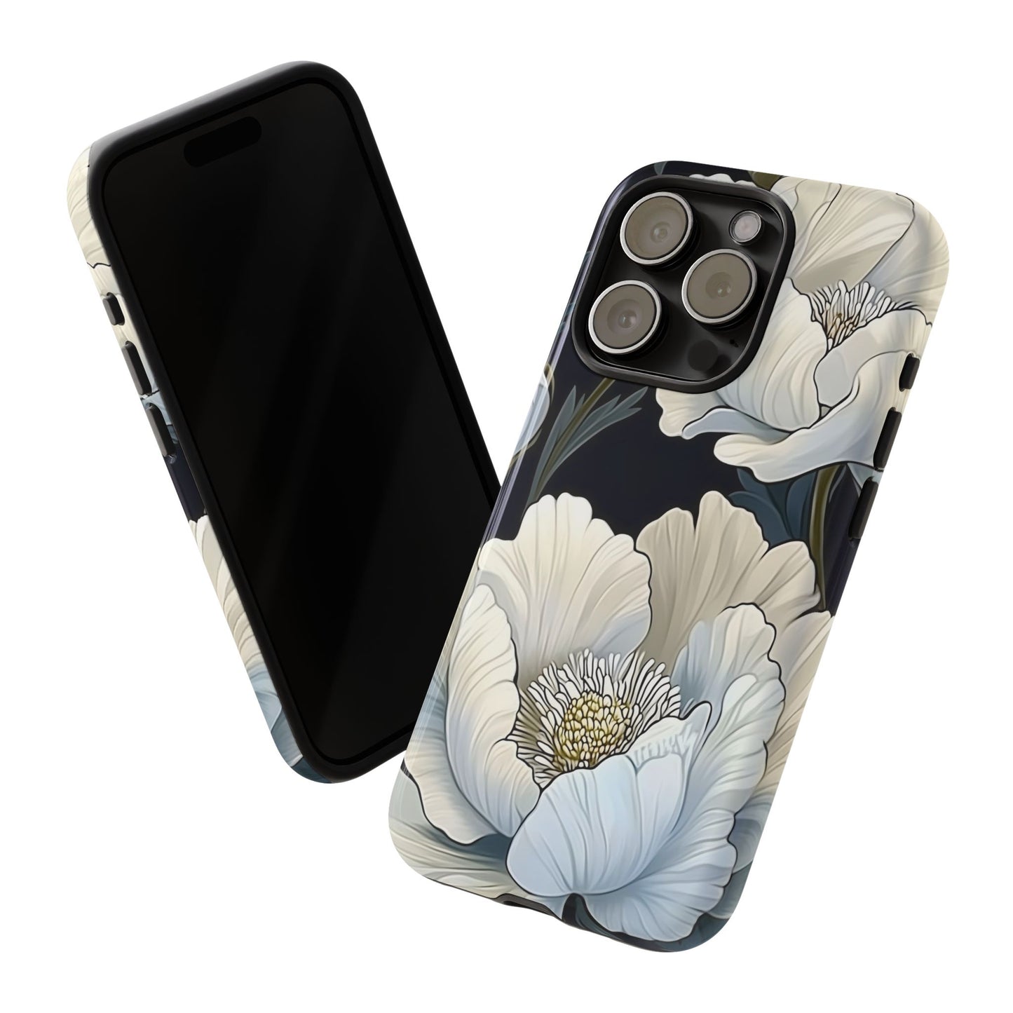 Floral Phone Case, Tough Cases for Women, Stylish Phone Cover, Floral Design Phone Protector, Nature Inspired Tech Accessories