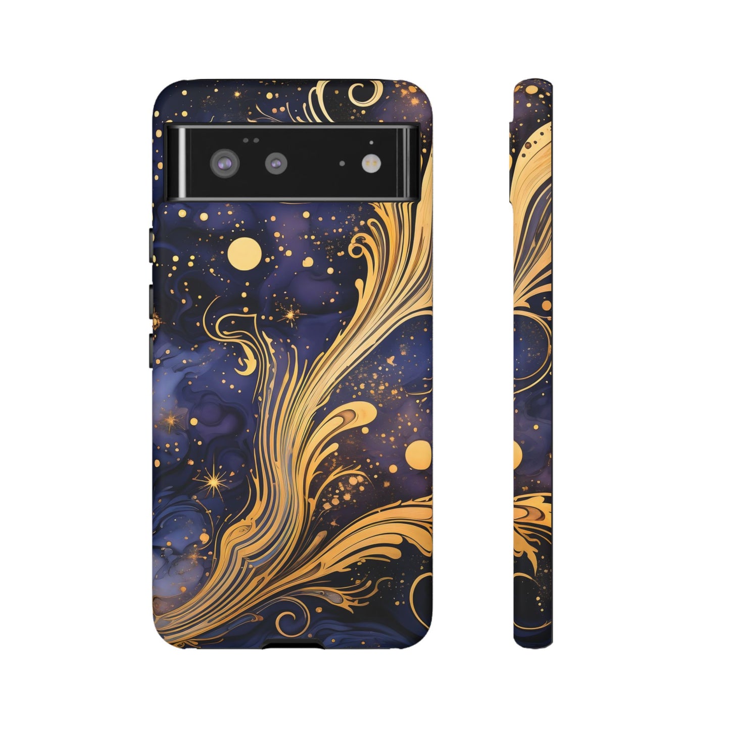 Elegant Floral Phone Case, Tough Cases for Women, Artistic Galaxy Design, Phone Cover for Cosmic Lovers, Unique Gift Idea