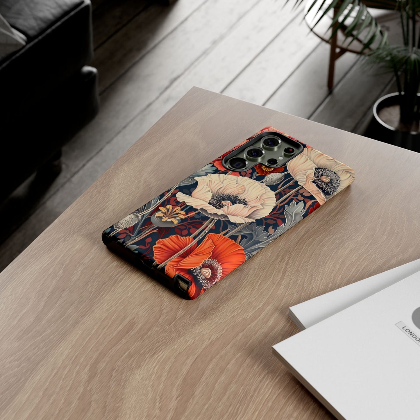 Floral iPhone Case, Tough Phone Cover, Artistic Protection, Flower Design, Unique Gift for Her, Phone Accessory, Trendy Tech