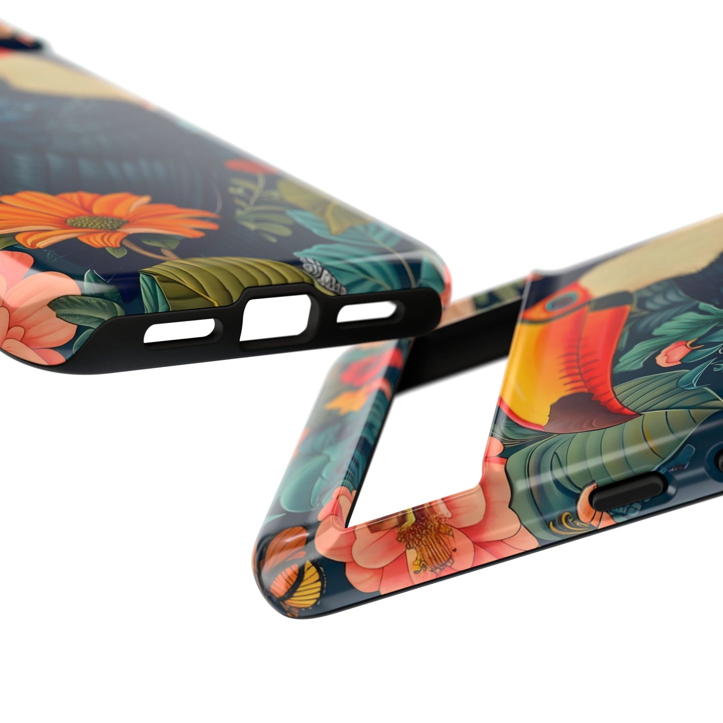 Tropical Toucan Phone Case - Cute Animal Design, Nature Lover Gift, Floral Pattern, Bird Lover Accessory, Summer Vibes