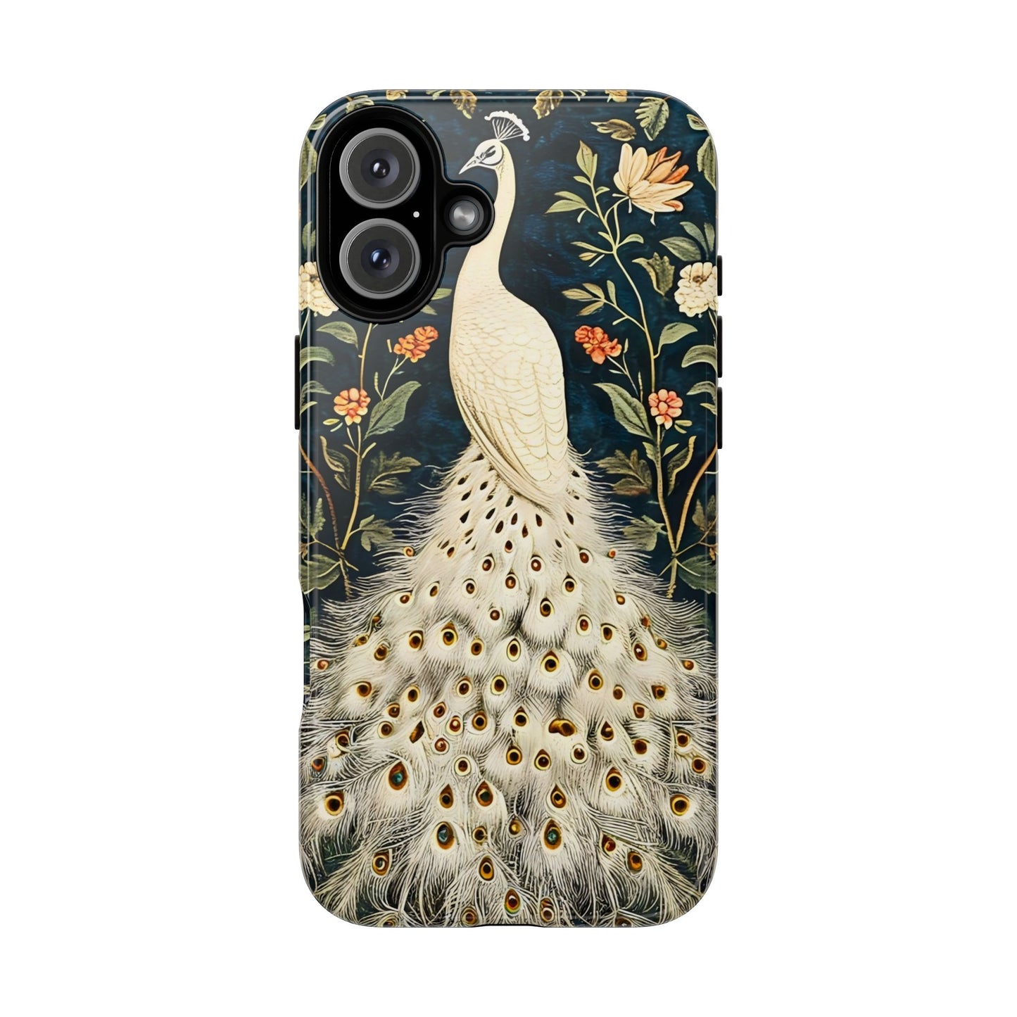 Elegant Peacock Phone Case, Floral Phone Cover, Tough Cases, Stylish Tech Gift, Nature Lover Accessory, Birthday Gift