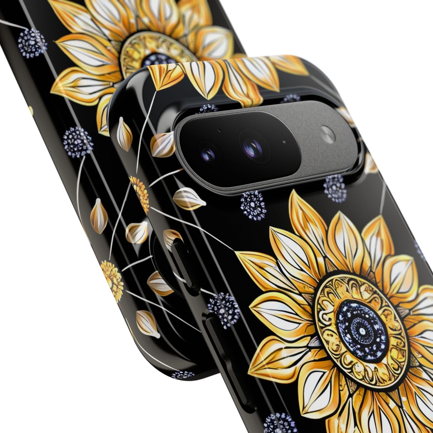 Floral Phone Case with Mandala Design, Tough Cases for iPhone & Samsung, Boho Style, Gift for Her, Unique Accessories