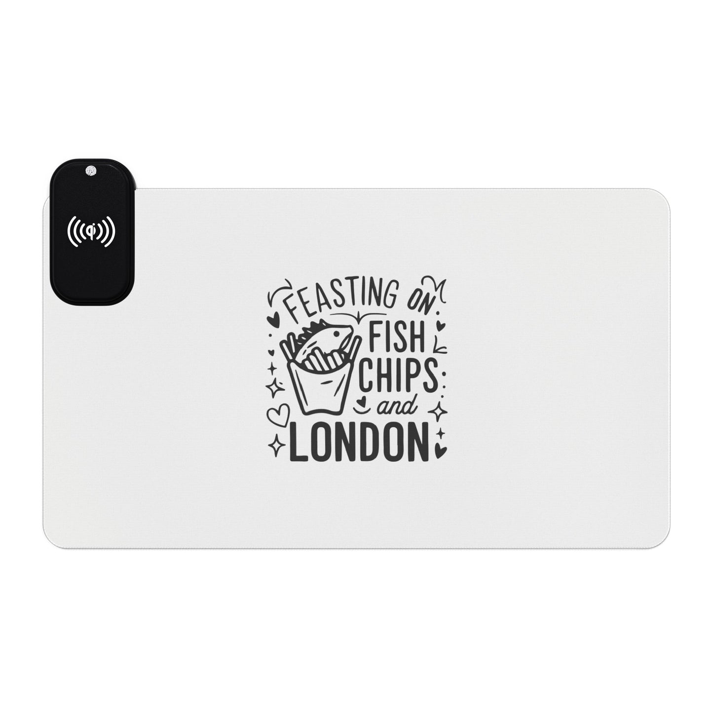 LED Gaming Mouse Pad with Wireless Charging - Customizable Gaming Gift, Laptop Accessory, Office Decor, Unique Gamer Present, Tech