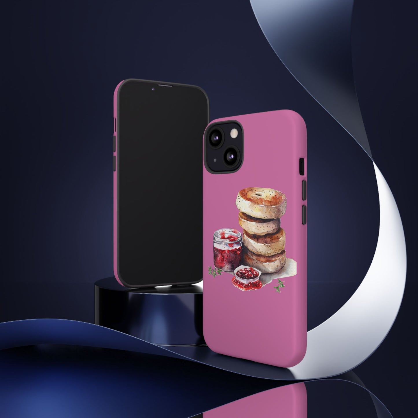 Cute Bagel Phone Case, Tough Cases for Food Lovers, Unique Gifts for Foodies, Phone Accessories for Breakfast Lovers, Fun and Stylish Cases