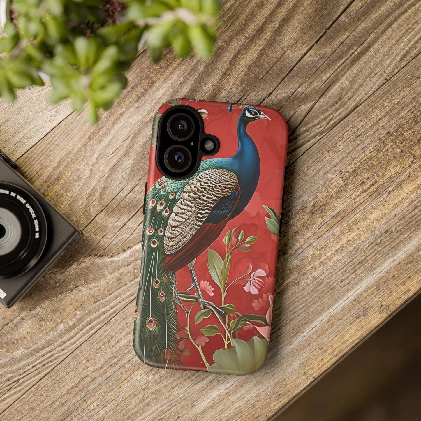 Peacock Tough Phone Case | Stylish Phone Cover, Unique Gift for Nature Lovers, Phone Accessory, Vibrant Floral Design