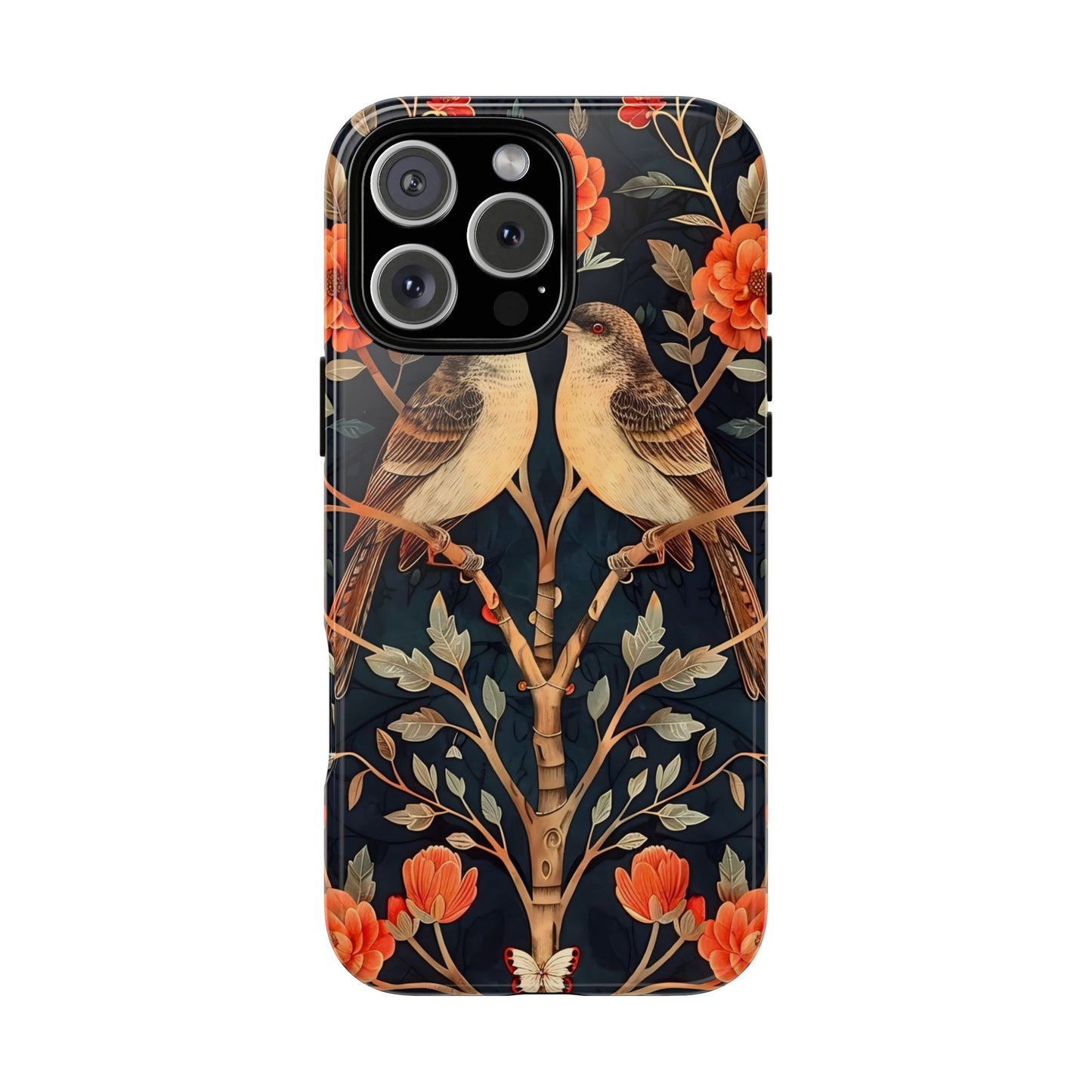 Floral Phone Case – Tough Cases with Bird Design, Unique Gift for Nature Lovers, Stylish Tech Accessory, Phone Cover, Artistic Case