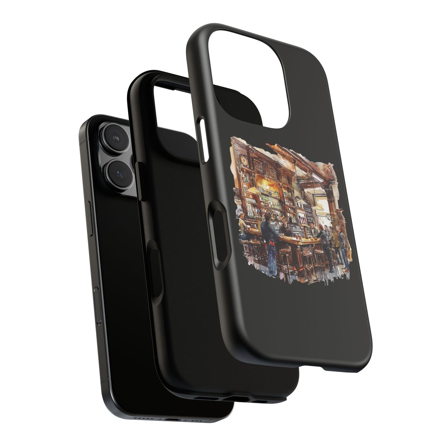 Artistic Phone Case - Cozy Pub Vibe, Trendy Smartphone Accessory, Gift for Friends, Modern Design, Durable Protection
