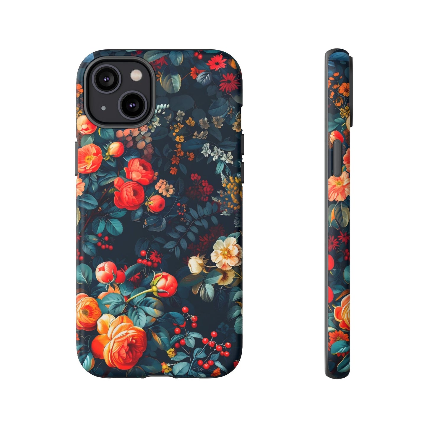 Floral Phone Case - Tough Cases, iPhone Protection, Elegant Floral Design, Gift for Her, Stylish Tech Accessory