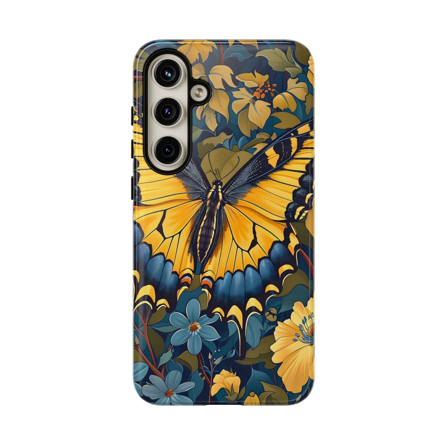 Colorful Butterfly Phone Case, Floral Design, Tough Cases, Protective Cover, Gifts for Nature Lovers, Birthday Present