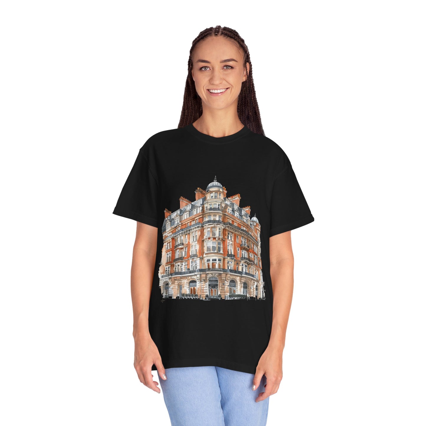Unisex Garment-Dyed T-shirt - Vintage British Historic Building