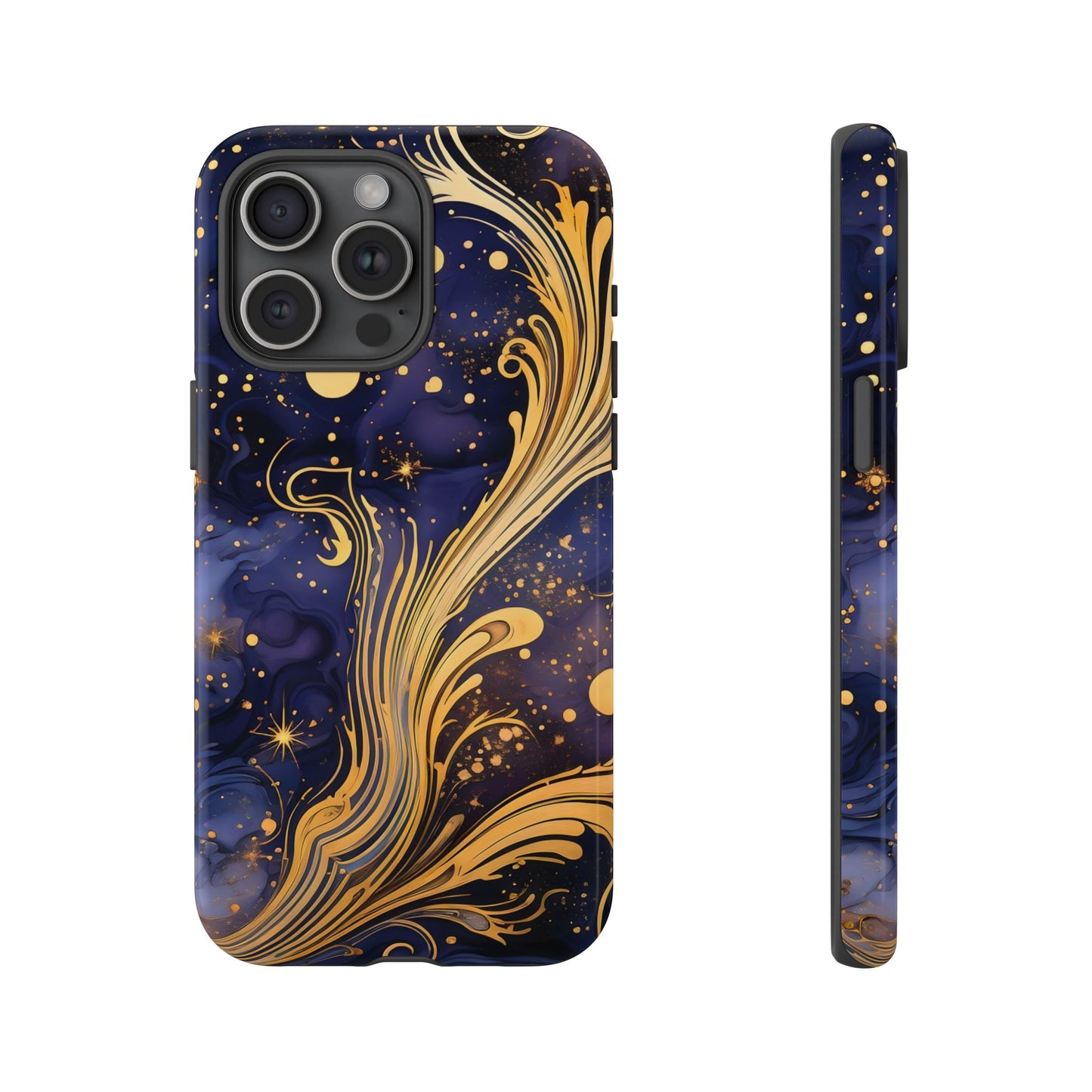 Elegant Floral Phone Case, Tough Cases for Women, Artistic Galaxy Design, Phone Cover for Cosmic Lovers, Unique Gift Idea