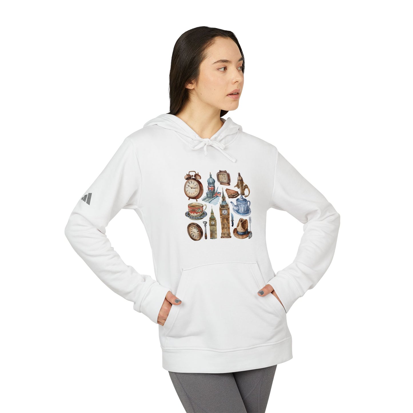 Vintage-Inspired Unisex Fleece Hoodie with Timeless Design