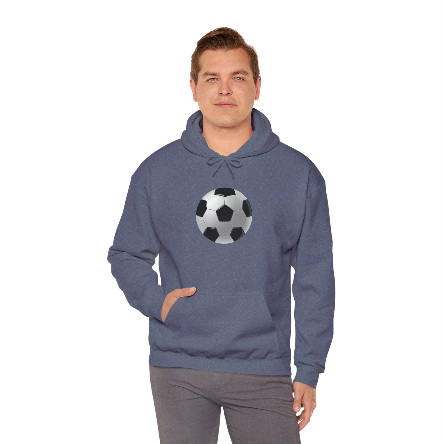 Dynamic Football Design - Sports Passion and Energetic Unisex Heavy Blend™ Hooded Sweatshirt