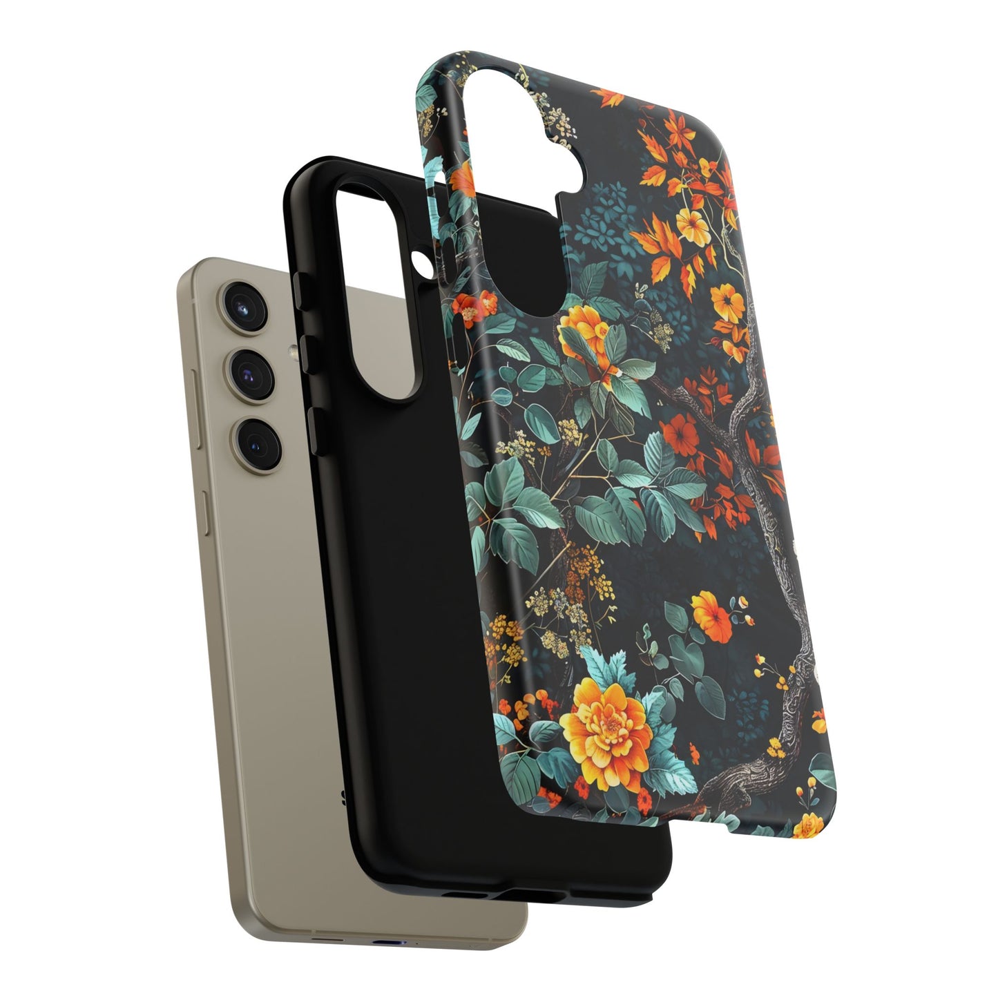 Floral Phone Case | Tough Cases, Protective Cover, Gift for Her, Autumn Vibes, Floral Phone Accessory, Unique Design