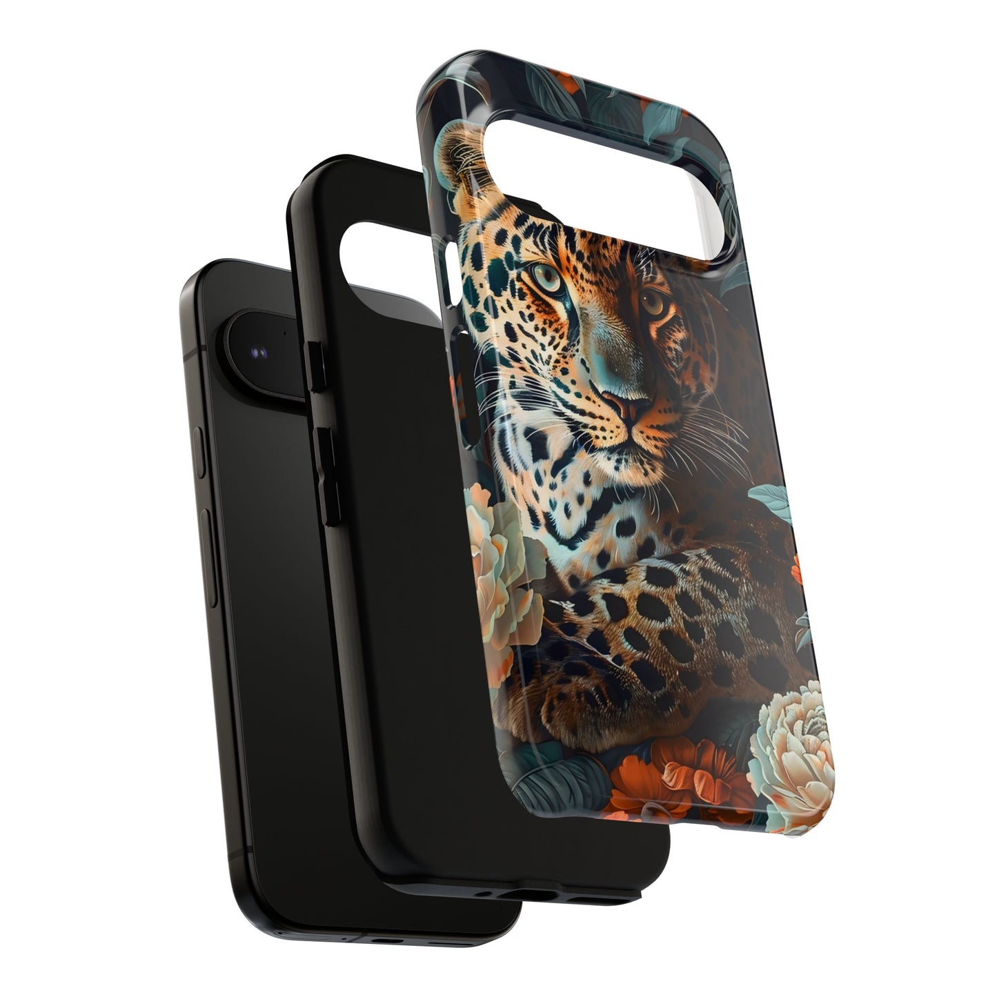 Wildlife Phone Case with Leopard Design | Tough Cases, Animal Prints, Floral Phone Cover, Gift for Nature Lovers, Unique Phone Accessories