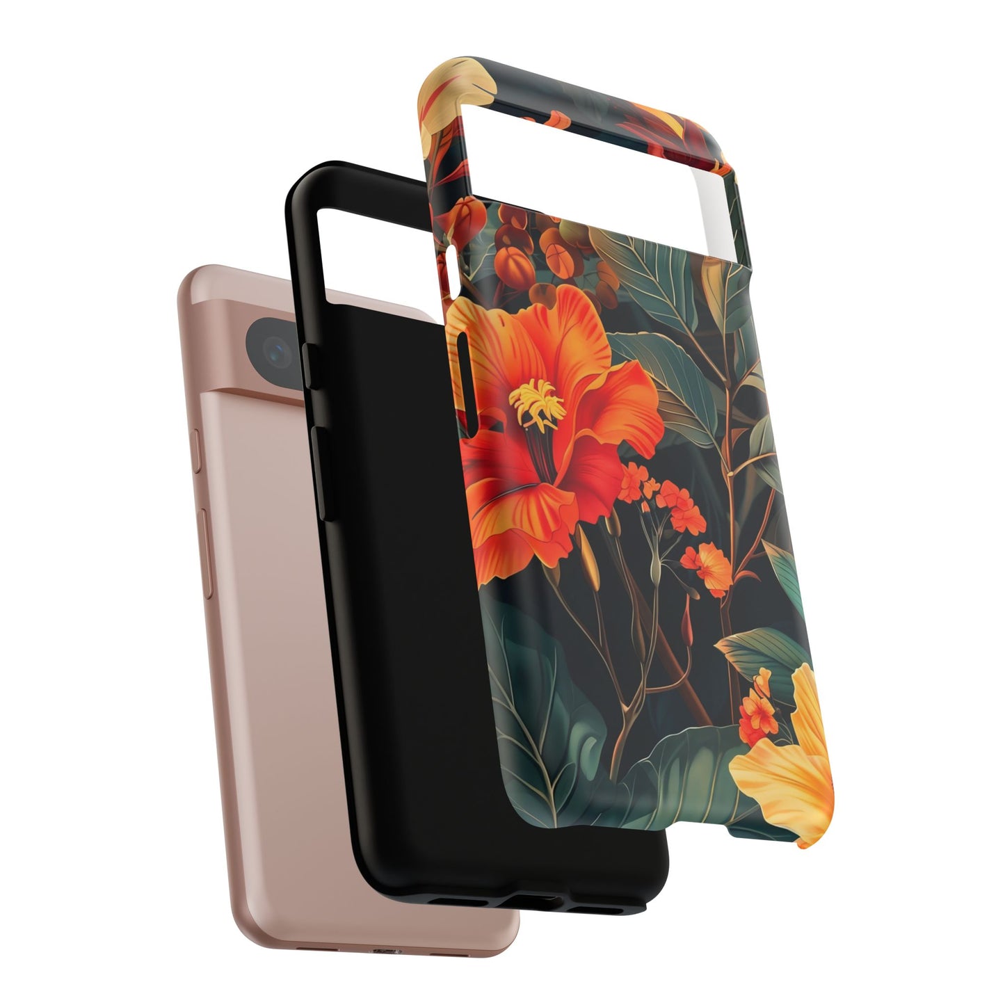 Tough Floral Phone Case | Tropical Vibe, Gift for Nature Lovers, Summer Beach Accessory, Floral Pattern, Trendy Phone Accessories
