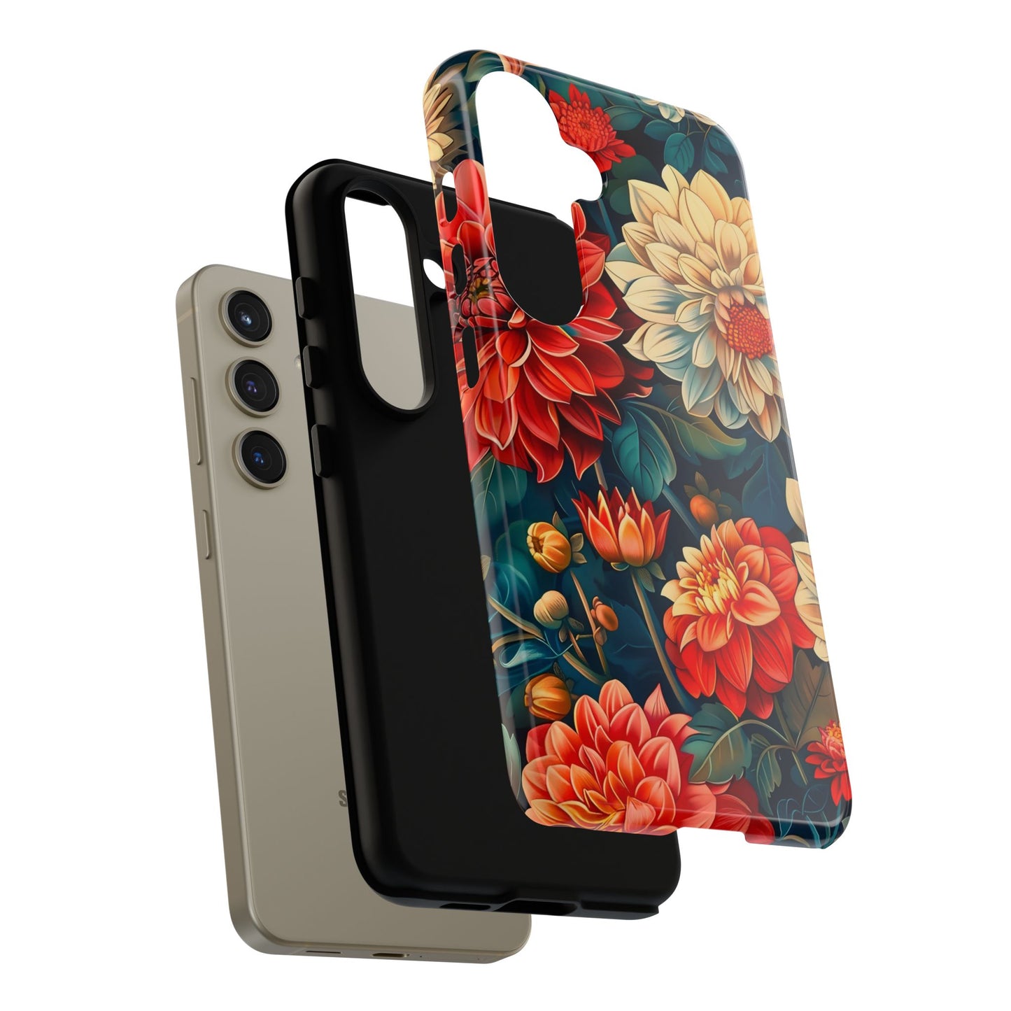 Floral Phone Case - Vibrant Tough Cases, Stylish Floral Cell Phone Cover, Gift for Her, Trendy Phone Accessory, Flower Design